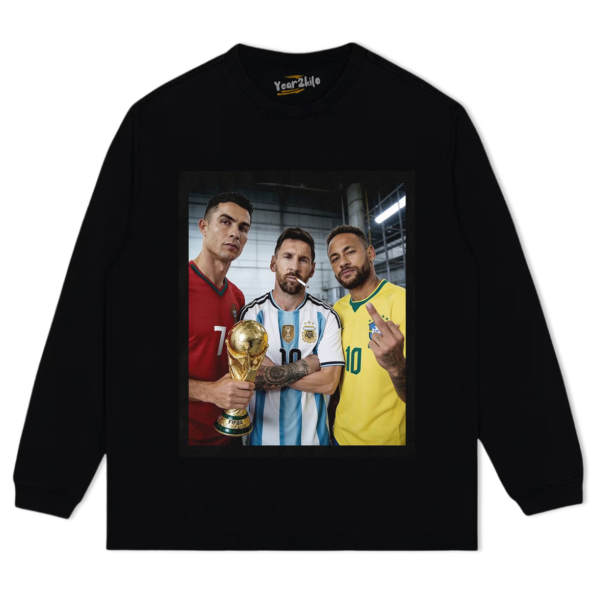 CRISTIANO RONALDO & LIONEL MESSI & NEYMAR JR. TANK TOP & TEE & LONG SLEEVE & LAYERED LS & HOODIE