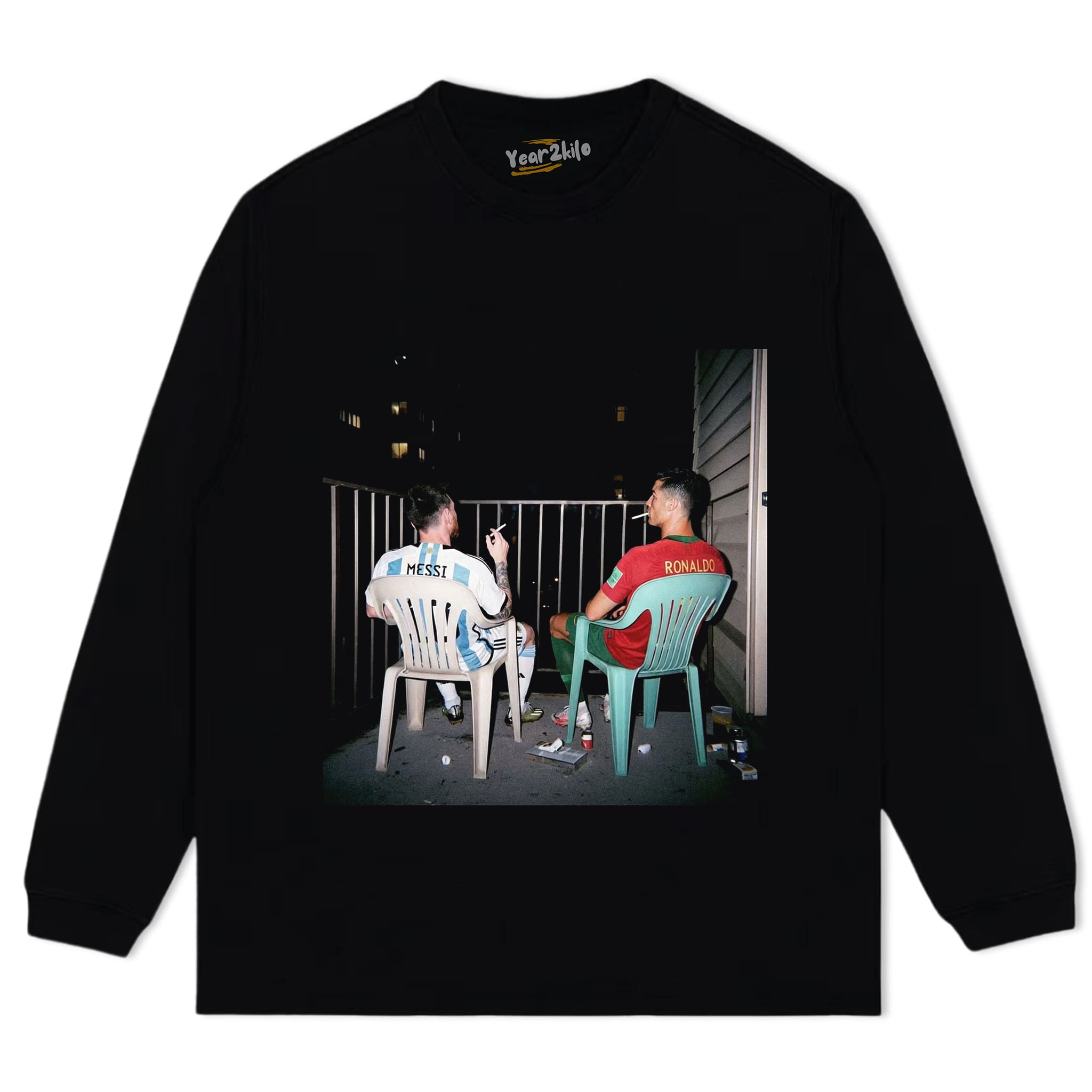 CRISTIANO RONALDO & LIONEL MESSI FUNNY GRAPHIC V1 TANK TOP & TEE & LONG SLEEVE & LAYERED LS & HOODIE