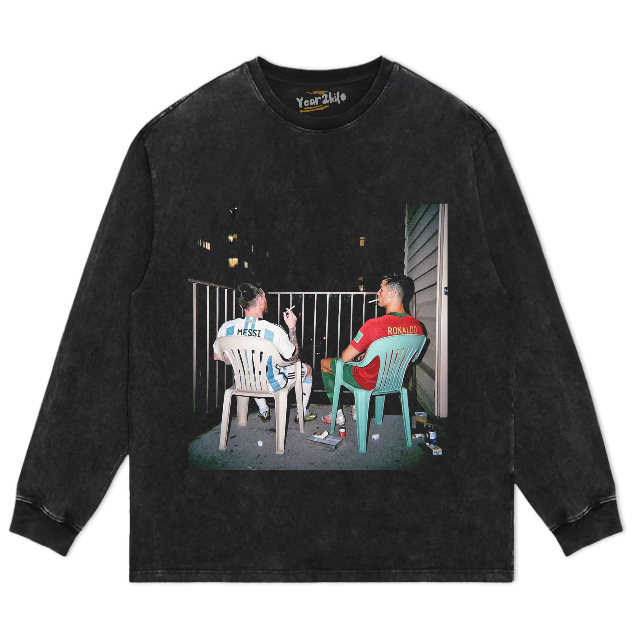CRISTIANO RONALDO & LIONEL MESSI FUNNY GRAPHIC V1 TANK TOP & TEE & LONG SLEEVE & LAYERED LS & HOODIE