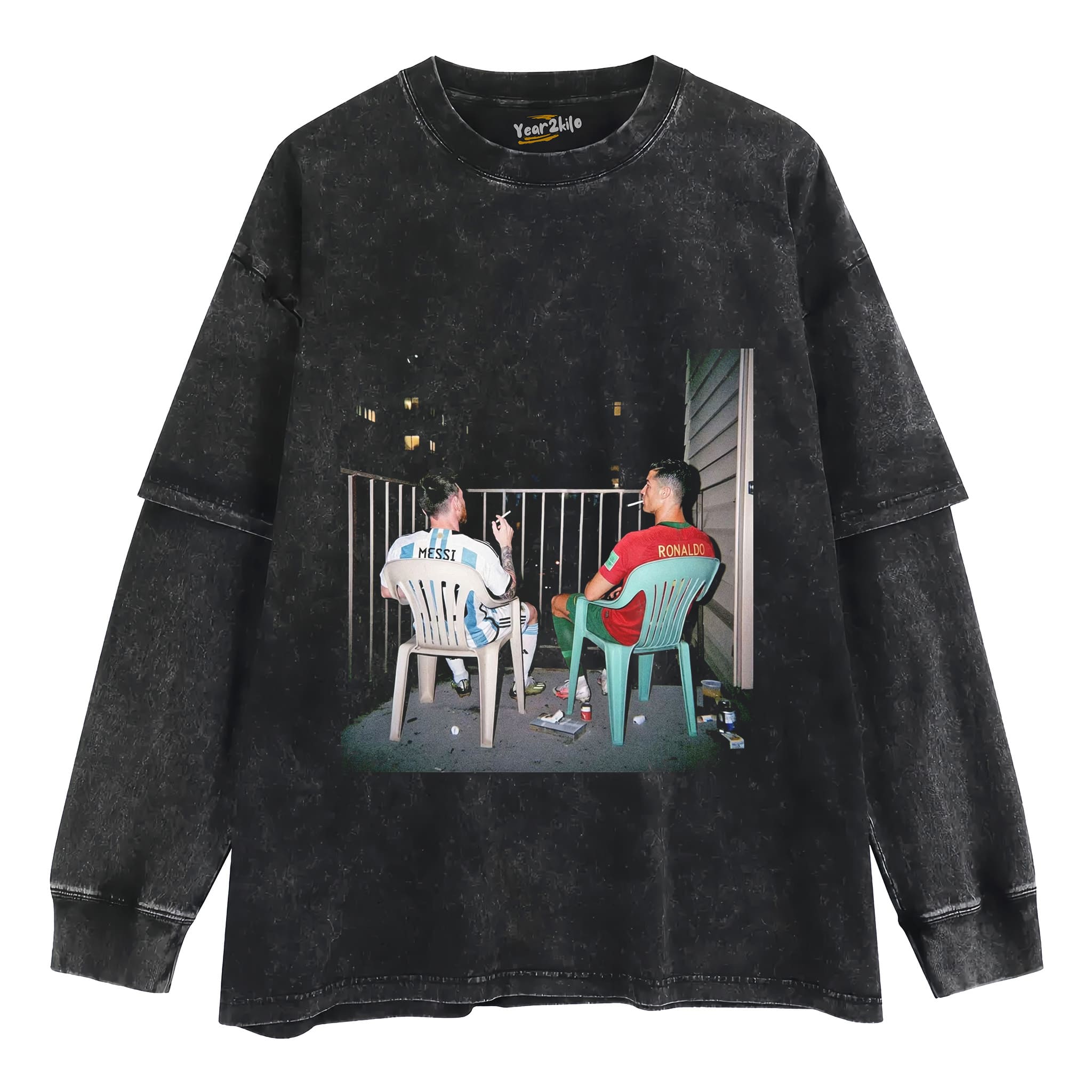 CRISTIANO RONALDO & LIONEL MESSI FUNNY GRAPHIC V1 TANK TOP & TEE & LONG SLEEVE & LAYERED LS & HOODIE
