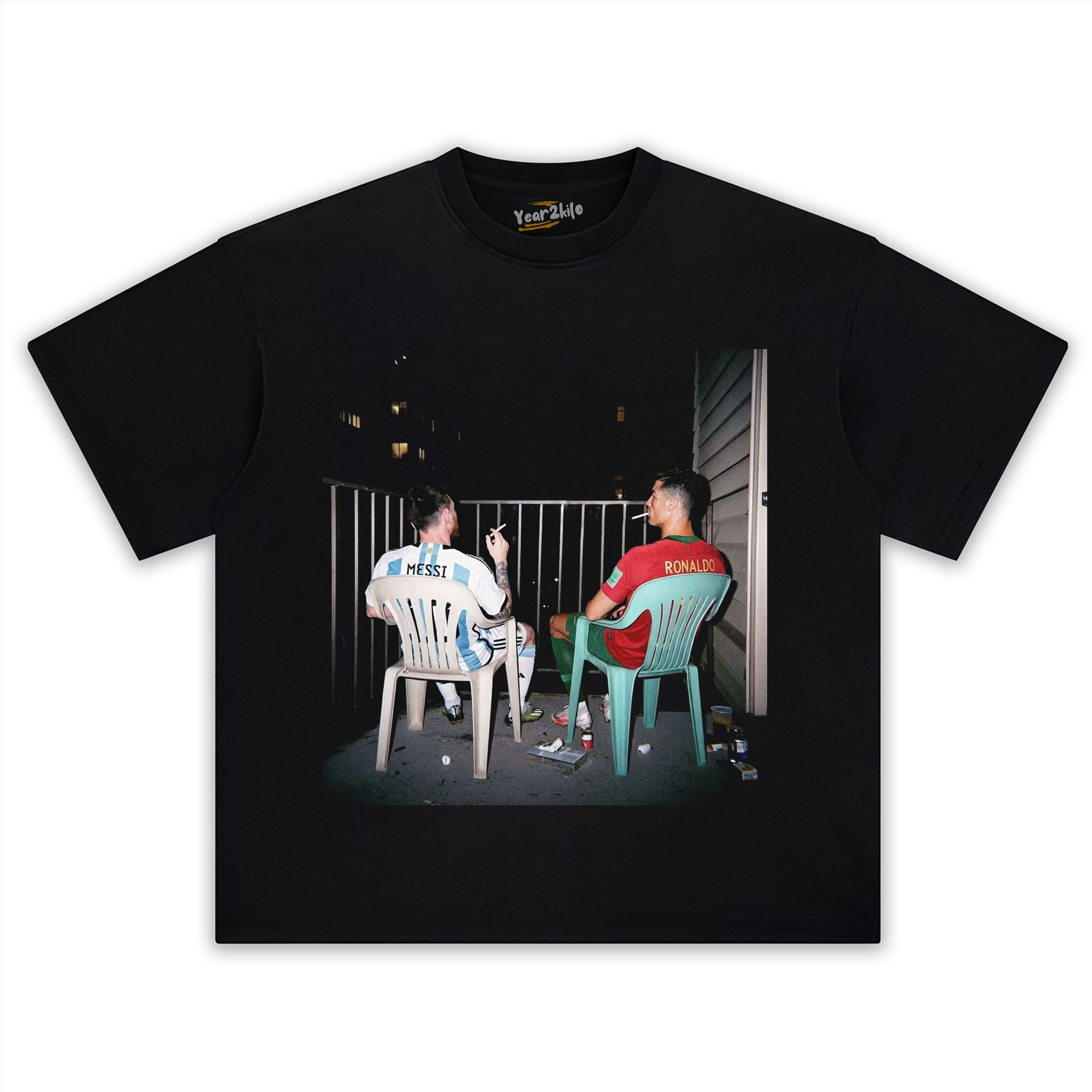 CRISTIANO RONALDO & LIONEL MESSI FUNNY GRAPHIC V1 TANK TOP & TEE & LONG SLEEVE & LAYERED LS & HOODIE
