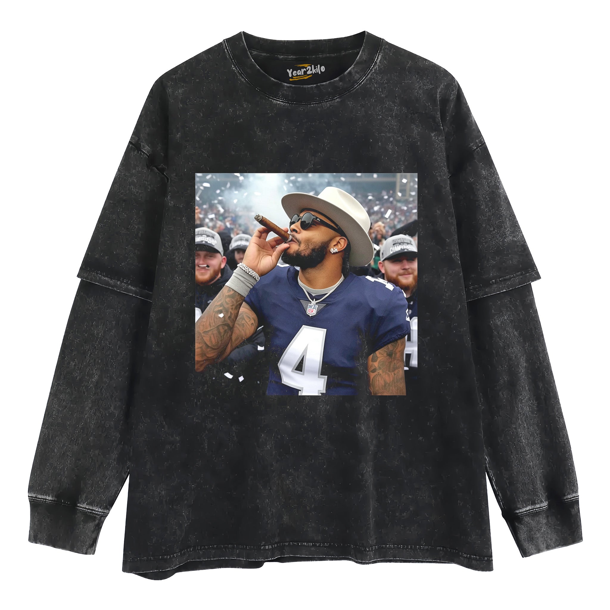 DAK PRESCOTT FOOTBALL V1 TANK TOP & TEE & LONG SLEEVE & LAYERED LS & HOODIE