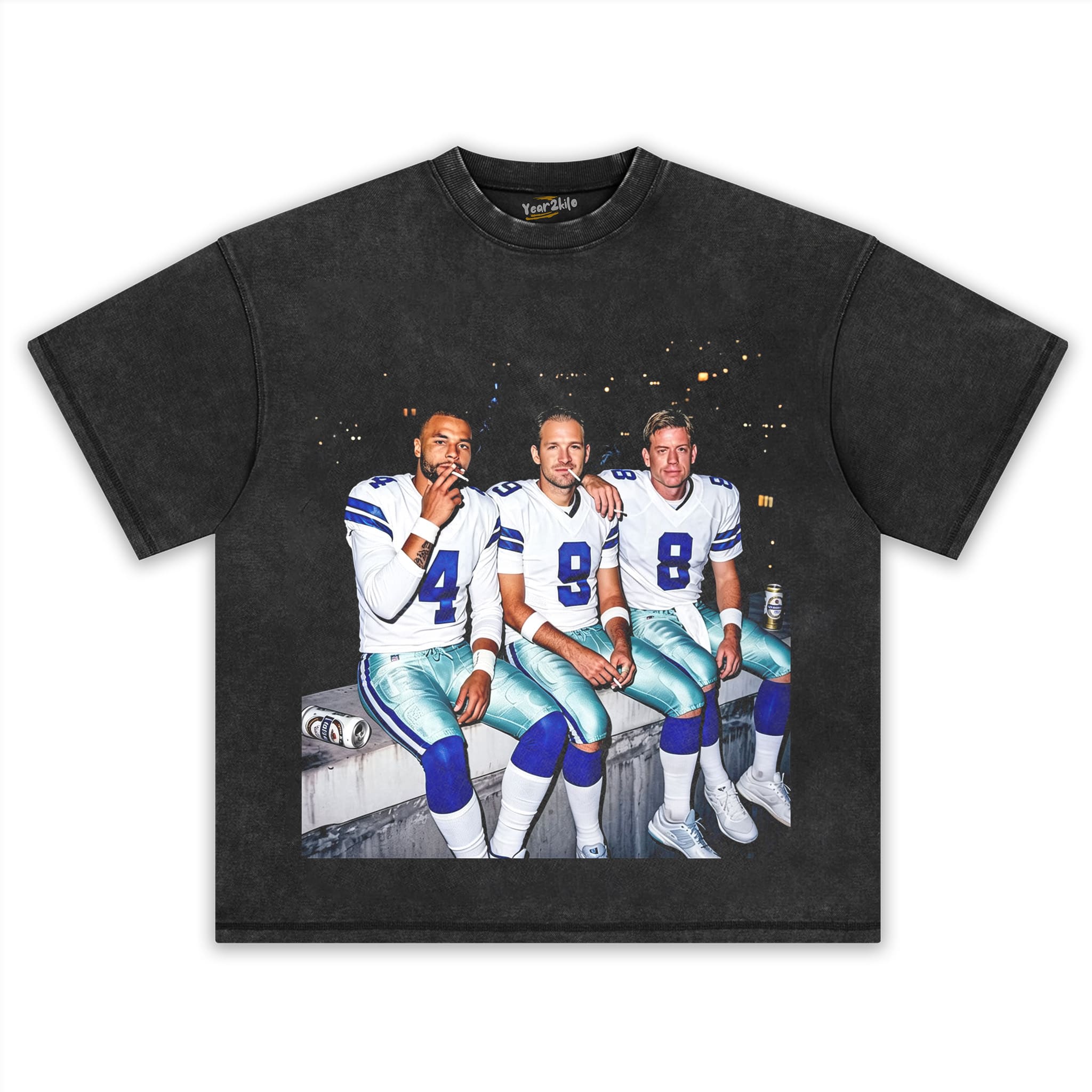 DAK PRESCOTT & TONY ROMO & TROY AIKMAN FOOTBALL TANK TOP & TEE & LONG SLEEVE & LAYERED LS & HOODIE