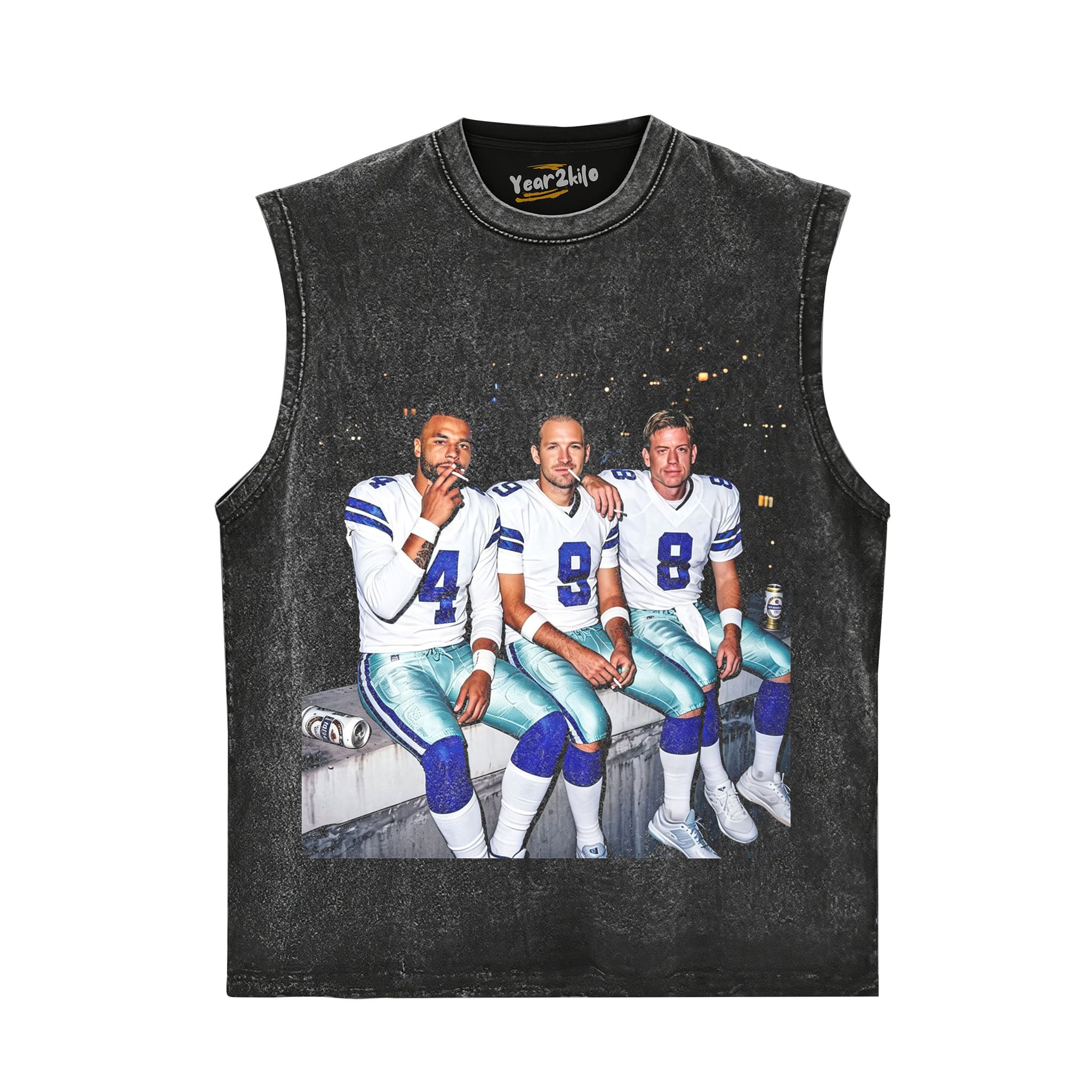 DAK PRESCOTT & TONY ROMO & TROY AIKMAN FOOTBALL TANK TOP & TEE & LONG SLEEVE & LAYERED LS & HOODIE