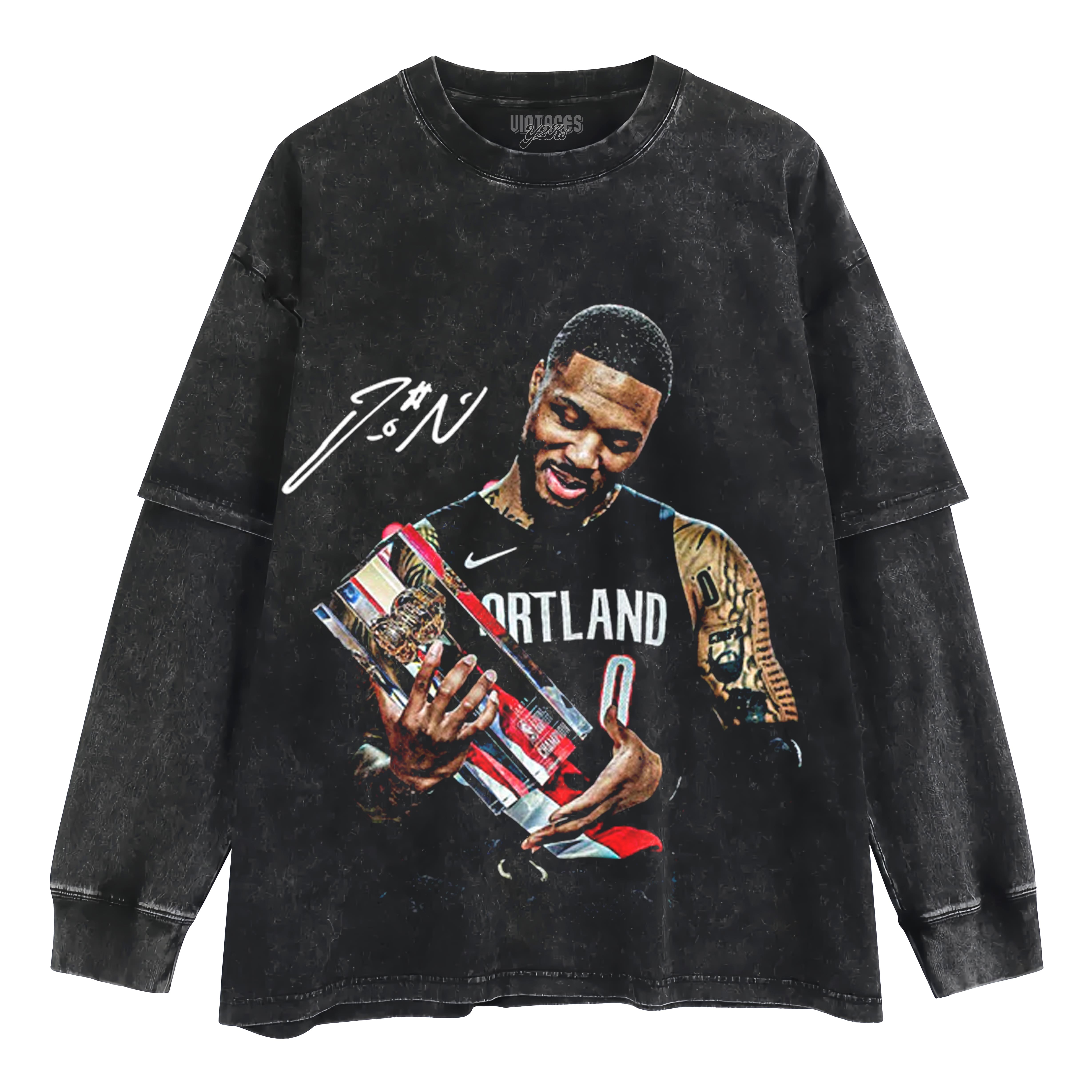 DAME LILLARD - 3 POINT CHAMP LAYERED LONG SLEEVE