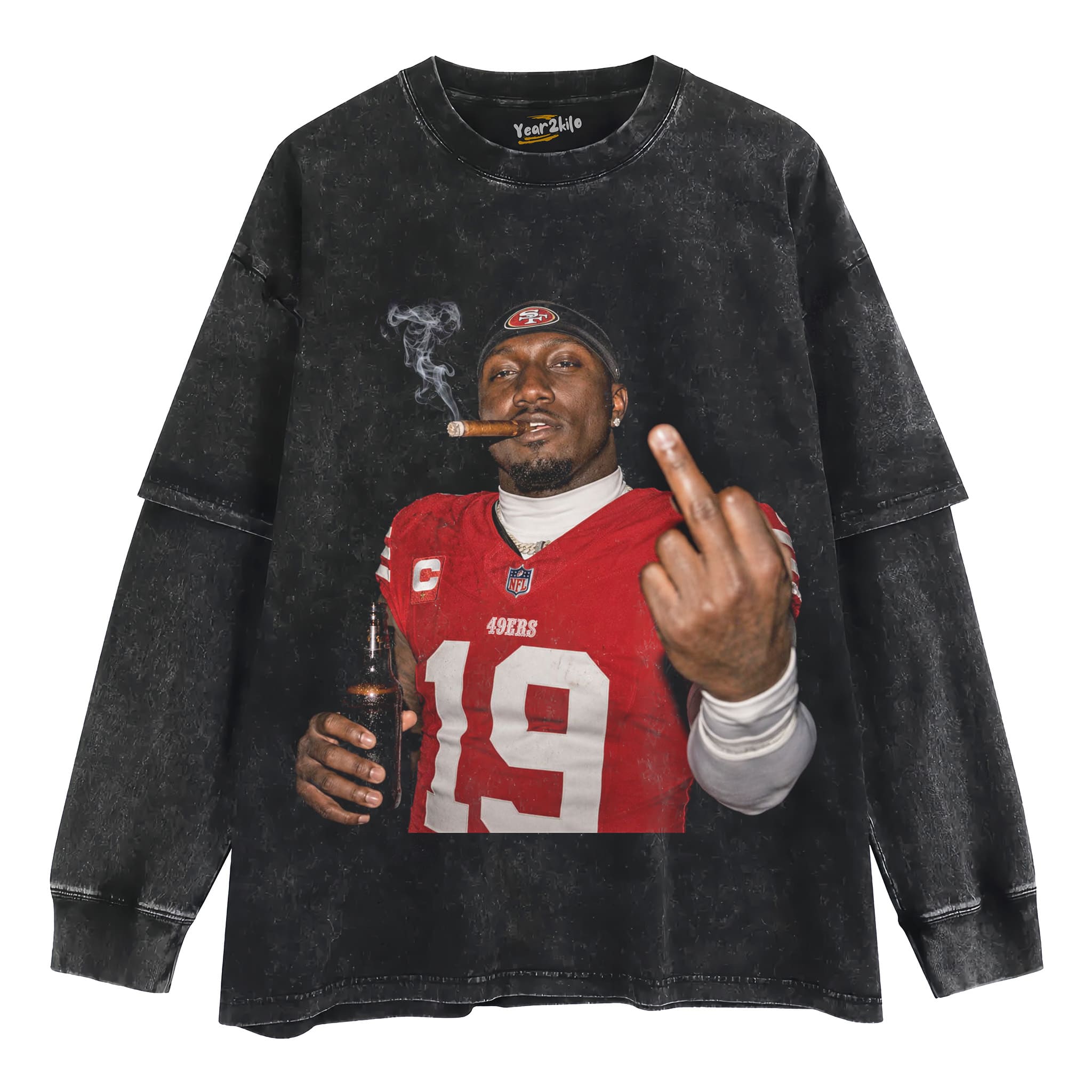 DEEBO SAMUEL - MIDDLE FINGER V2 TANK TOP & TEE & LONG SLEEVE & LAYERED LS & HOODIE