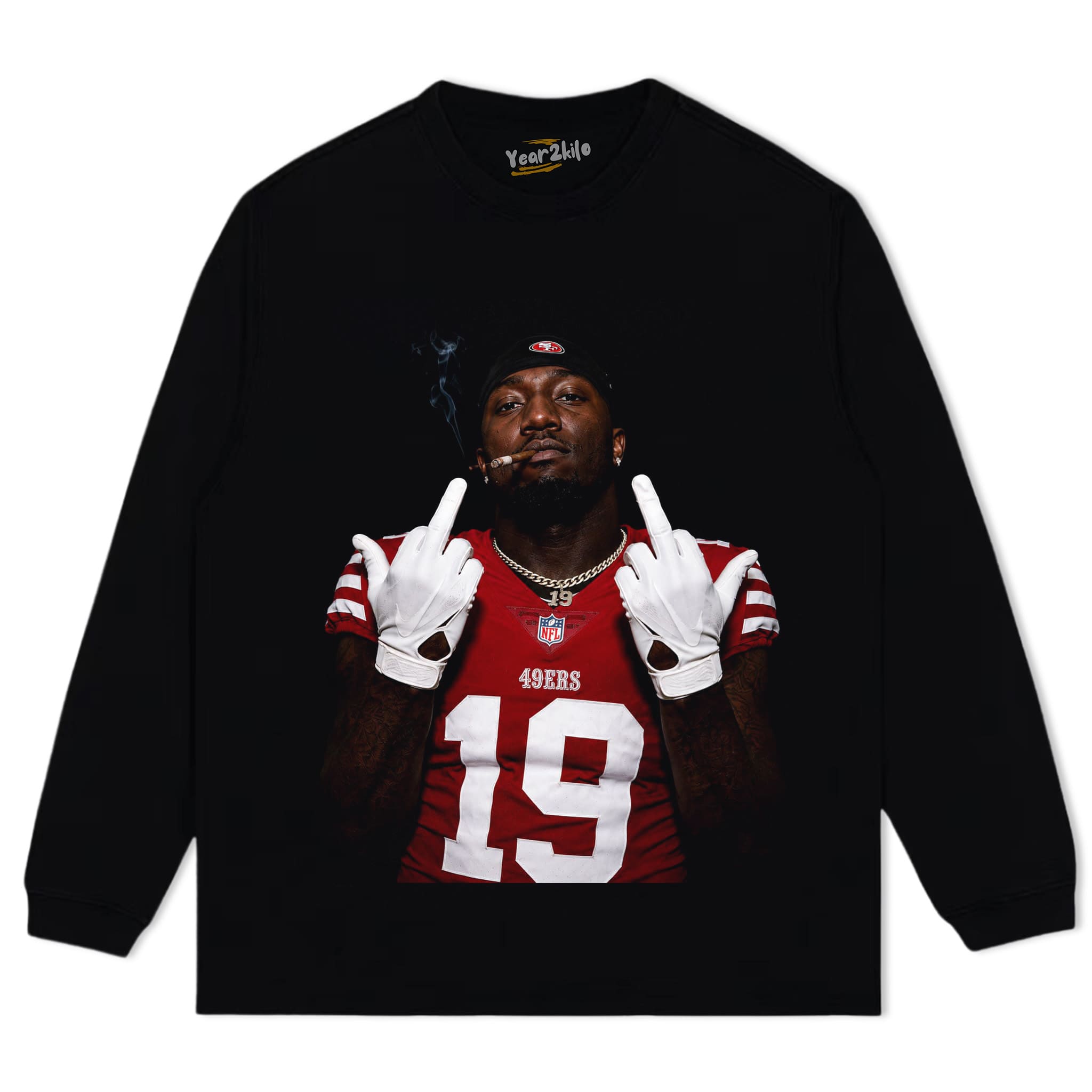 DEEBO SAMUEL - MIDDLE FINGER V4 TANK TOP & TEE & LONG SLEEVE & LAYERED LS & HOODIE
