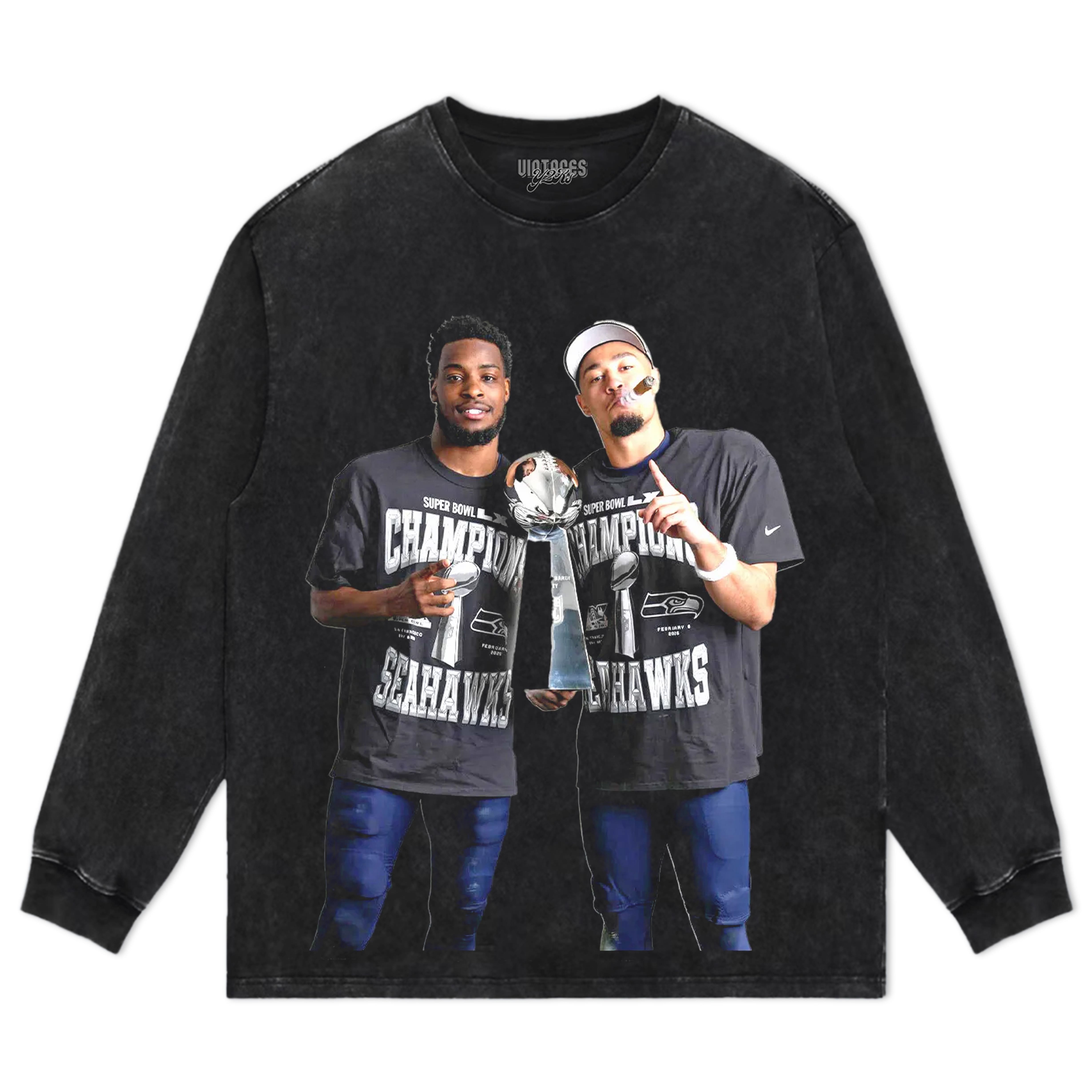 DEVON WITHERSPOON & JAXON SMITH-NJIGBA - SUPER BOWL LX CHAMPION TEE & LS & HOODIE