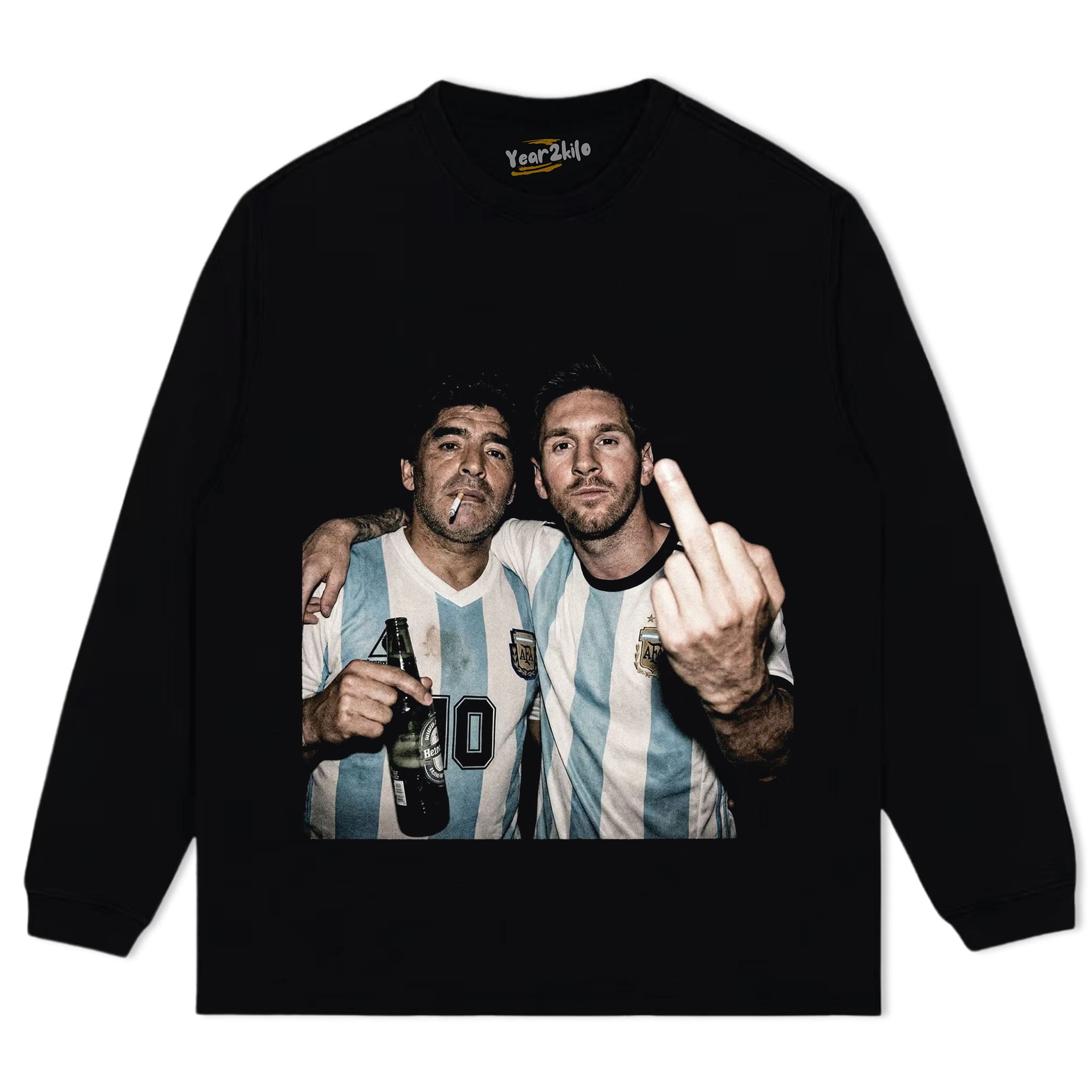 DIEGO MARADONA & MESSI ARGENTINA LEGENDS TANK TOP & TEE & LONG SLEEVE & LAYERED LS & HOODIE