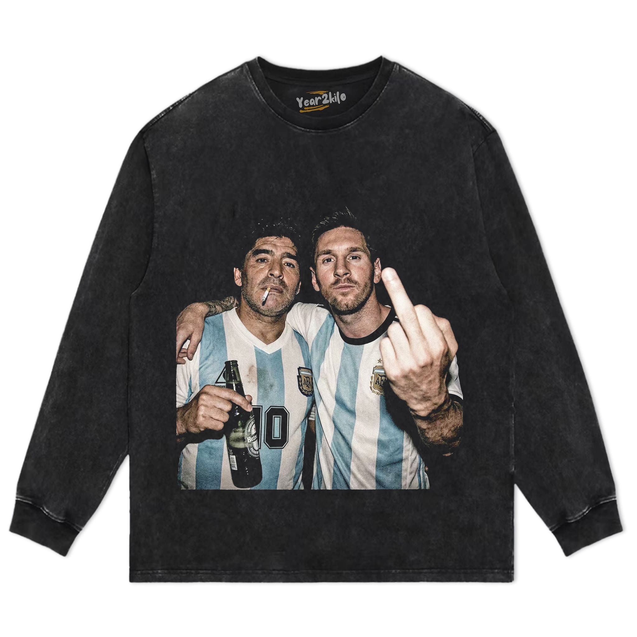 DIEGO MARADONA & MESSI ARGENTINA LEGENDS TANK TOP & TEE & LONG SLEEVE & LAYERED LS & HOODIE
