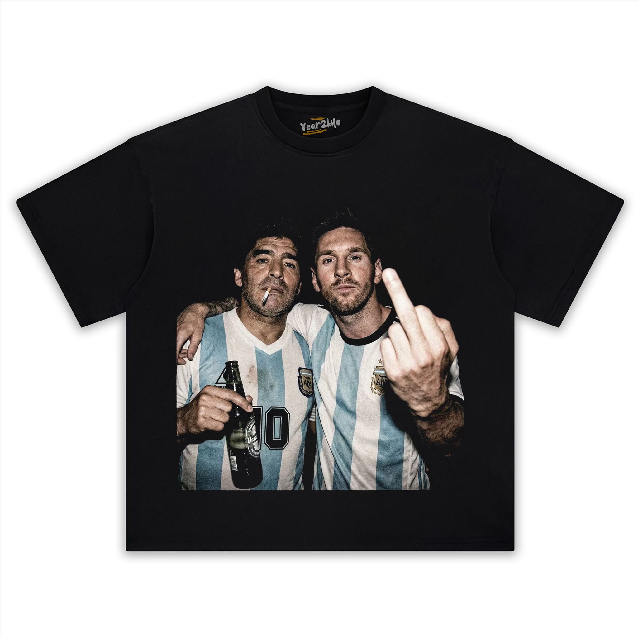DIEGO MARADONA & MESSI ARGENTINA LEGENDS TANK TOP & TEE & LONG SLEEVE & LAYERED LS & HOODIE
