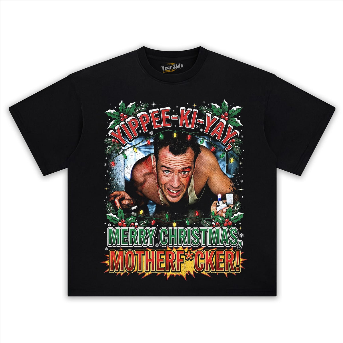 DIE HARD YIPPEE KI YAY CHRISTMA TANK TOP & TEE & LONG SLEEVE & LAYERED LS & HOODIE