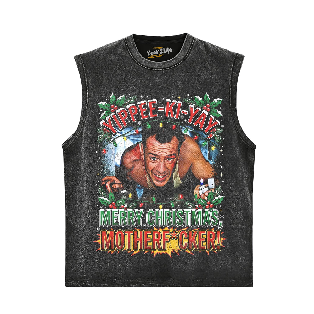 DIE HARD YIPPEE KI YAY CHRISTMA TANK TOP & TEE & LONG SLEEVE & LAYERED LS & HOODIE