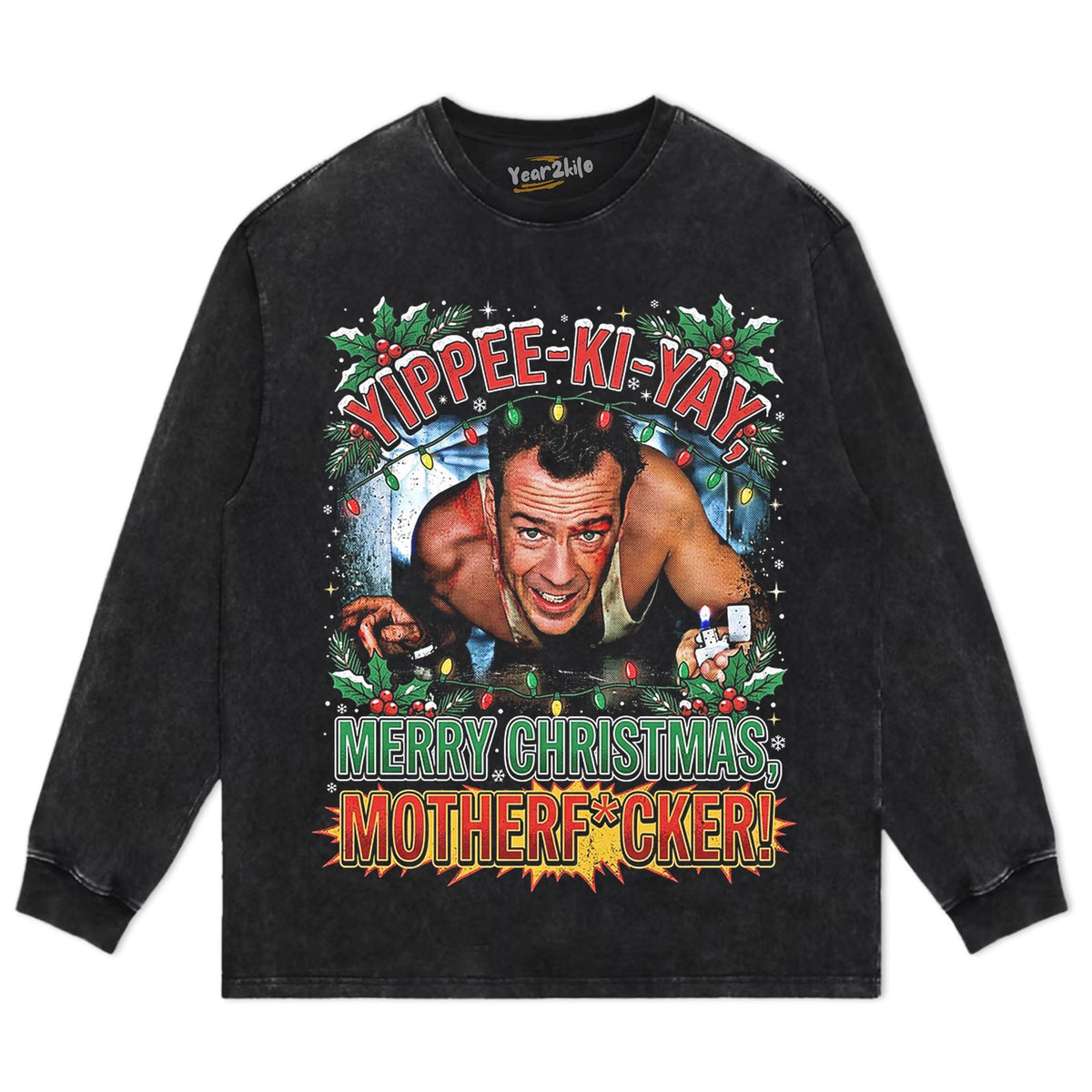 DIE HARD YIPPEE KI YAY CHRISTMA TANK TOP & TEE & LONG SLEEVE & LAYERED LS & HOODIE