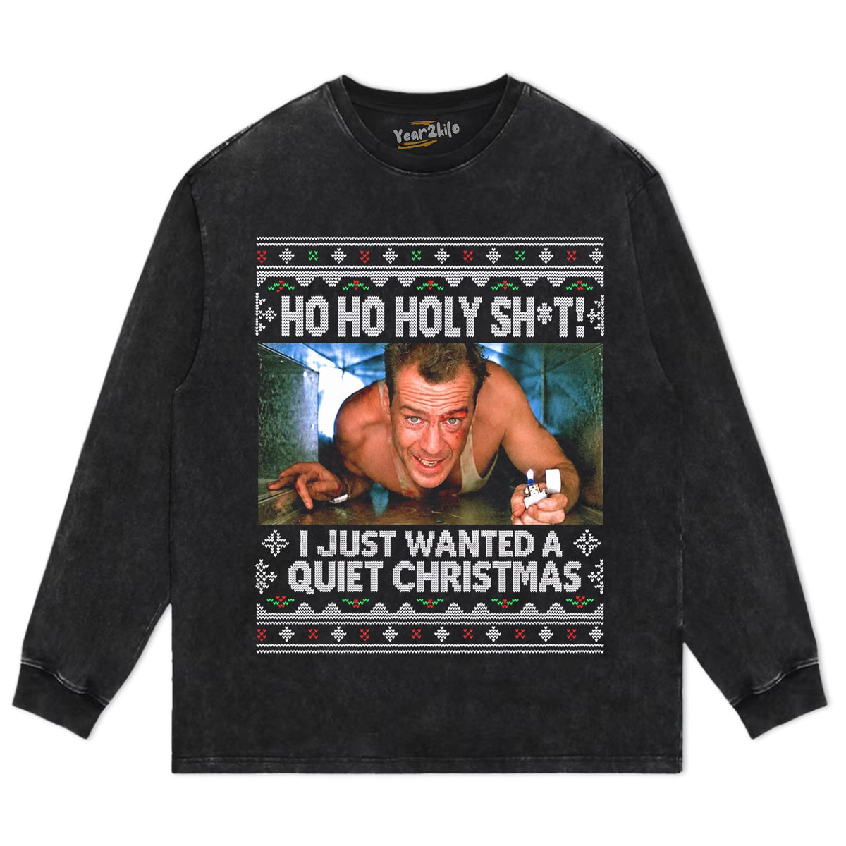 DIE HARD YIPPEE KI YAY CHRISTMA V2 TANK TOP & TEE & LONG SLEEVE & LAYERED LS & HOODIE