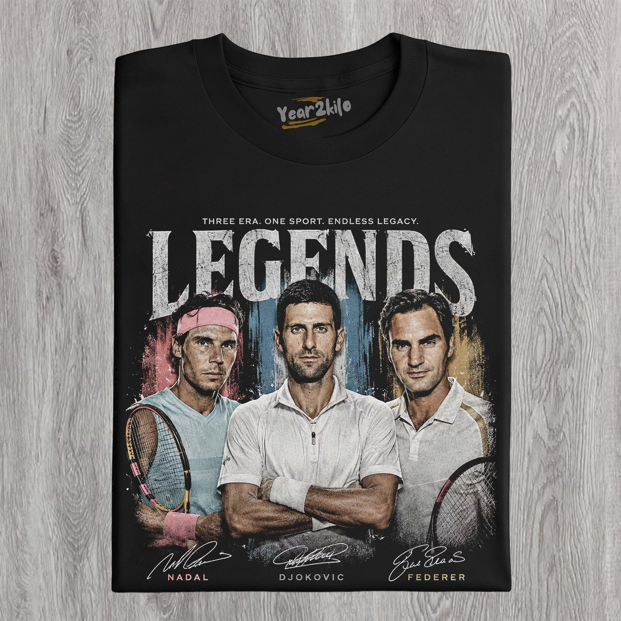 DJOKOVIC & NADAL & FEDERER LEGENDS TANK TOP & TEE & LONG SLEEVE & LAYERED LS & HOODIE