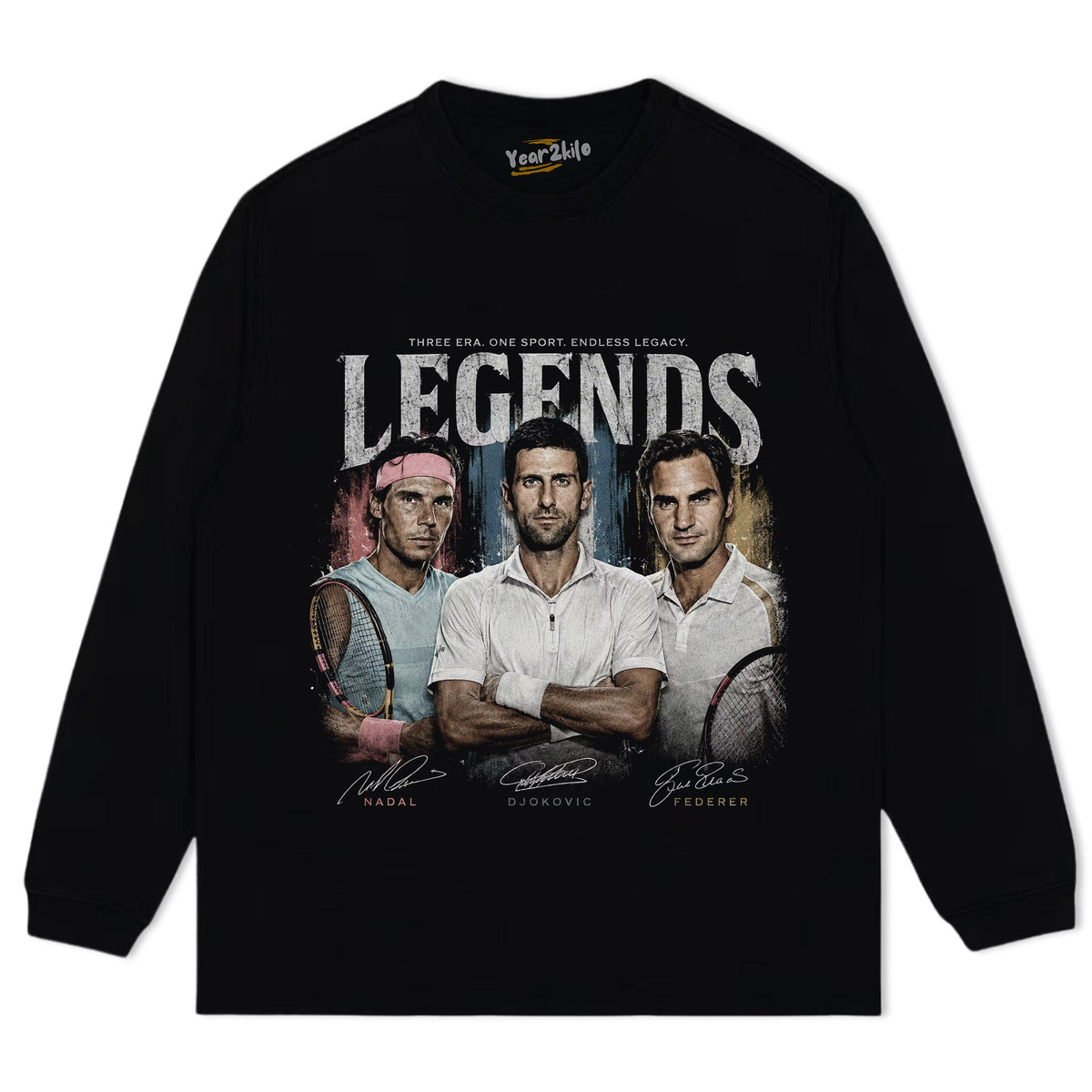 DJOKOVIC & NADAL & FEDERER LEGENDS TANK TOP & TEE & LONG SLEEVE & LAYERED LS & HOODIE