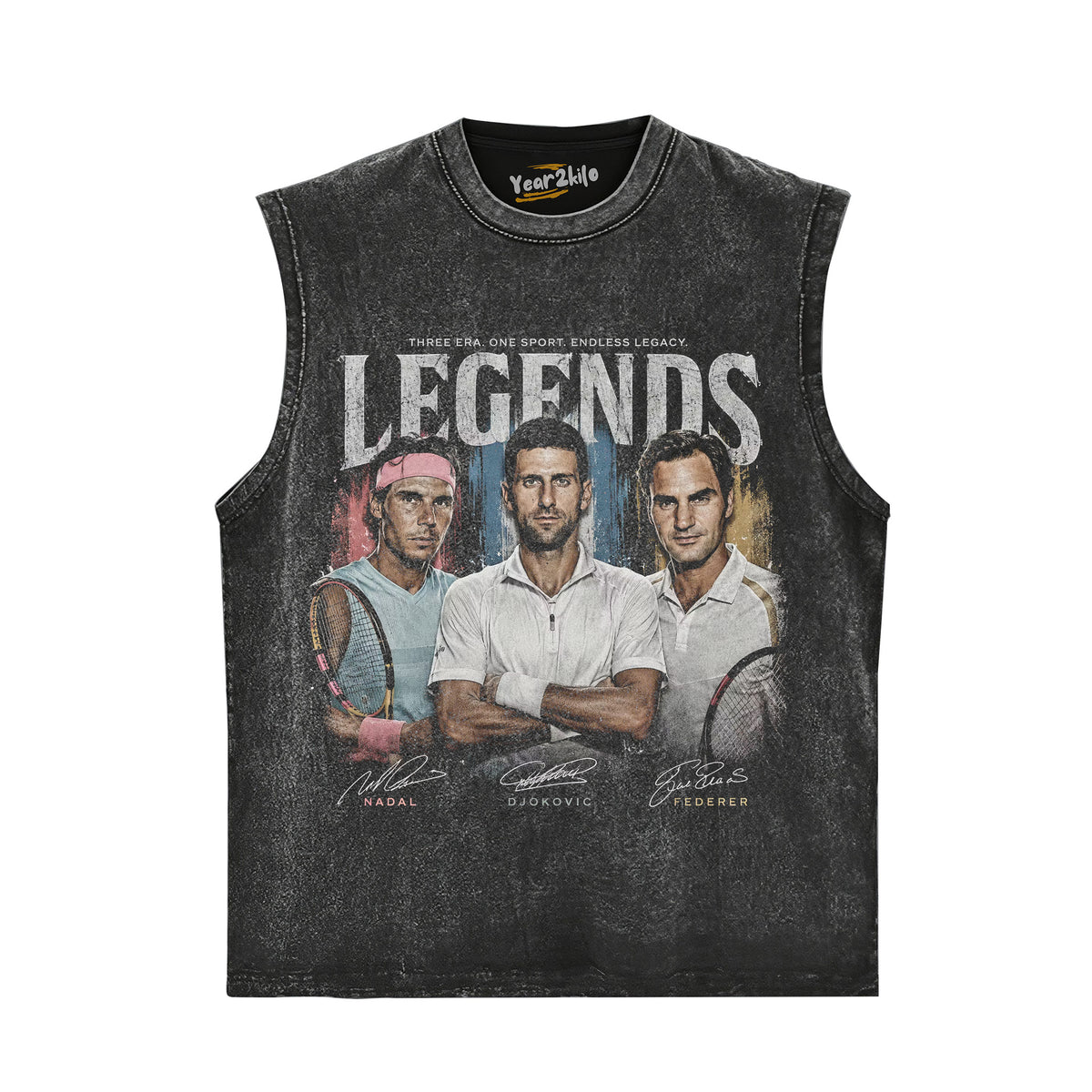 DJOKOVIC & NADAL & FEDERER LEGENDS TANK TOP & TEE & LONG SLEEVE & LAYERED LS & HOODIE