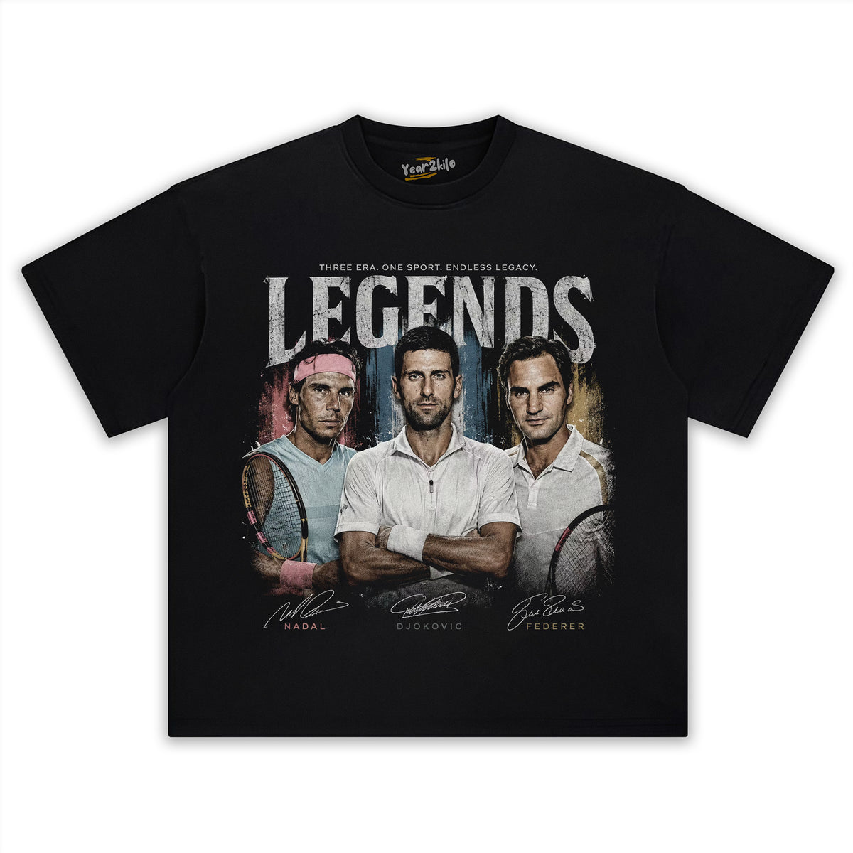 DJOKOVIC & NADAL & FEDERER LEGENDS TANK TOP & TEE & LONG SLEEVE & LAYERED LS & HOODIE