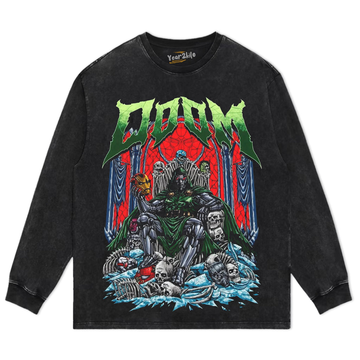 DR DOOM 2026 V2 VINTAGE TANK TOP & TEE & LONG SLEEVE & LAYERED LS & HOODIE