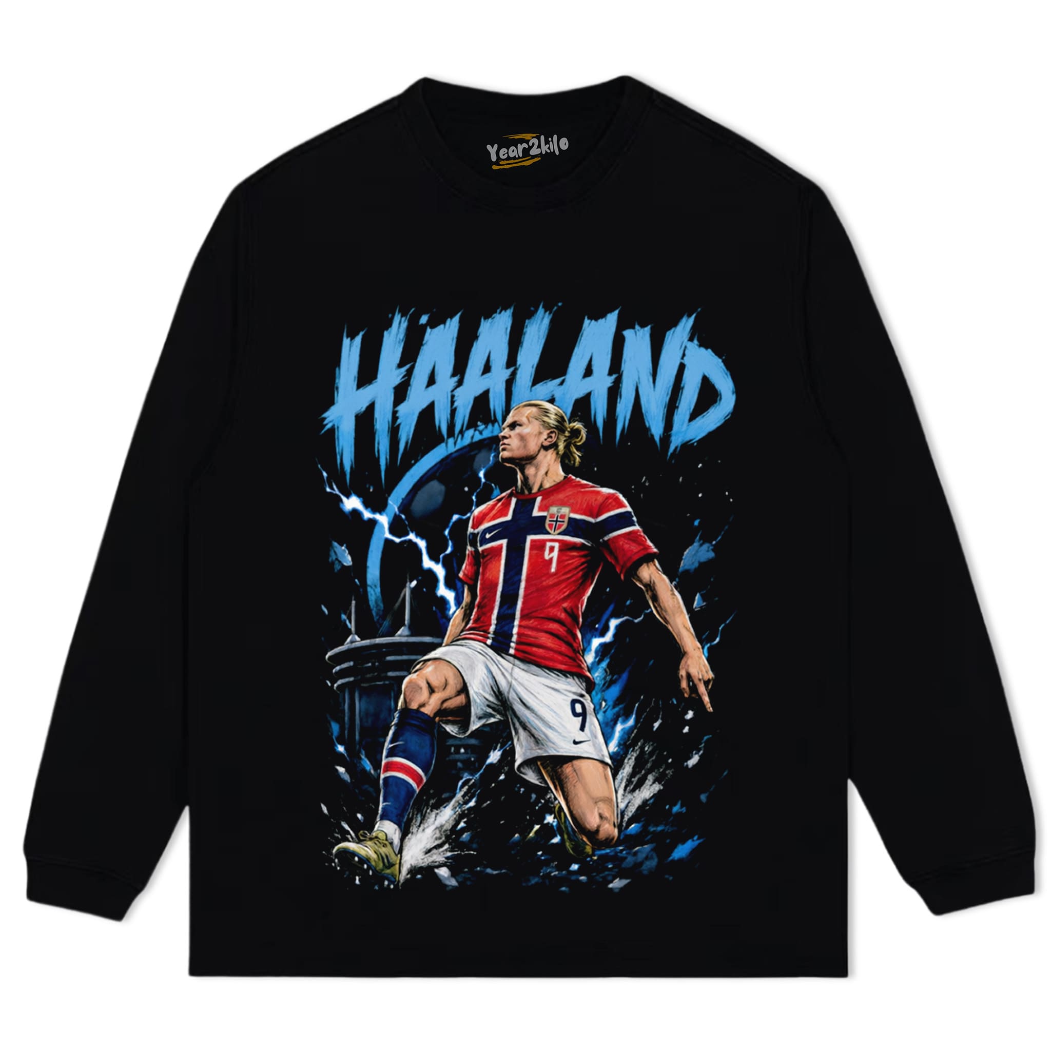 ERLING HAALAND - BORN TO SCORE TANK TOP & TEE & LONG SLEEVE & LAYERED LS & HOODIE