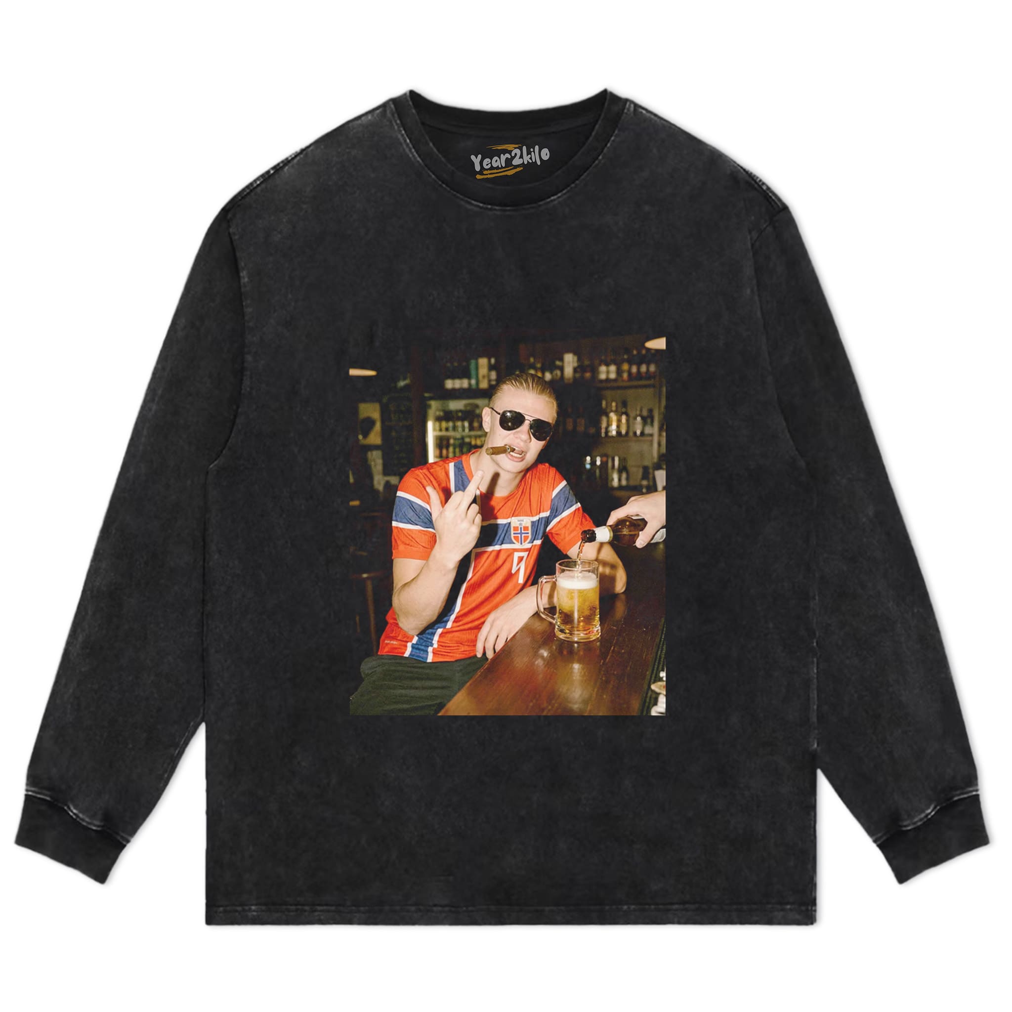 ERLING HAALAND NORWAY FUNNY VINTAGE V2 TANK TOP & TEE & LONG SLEEVE & LAYERED LS & HOODIE