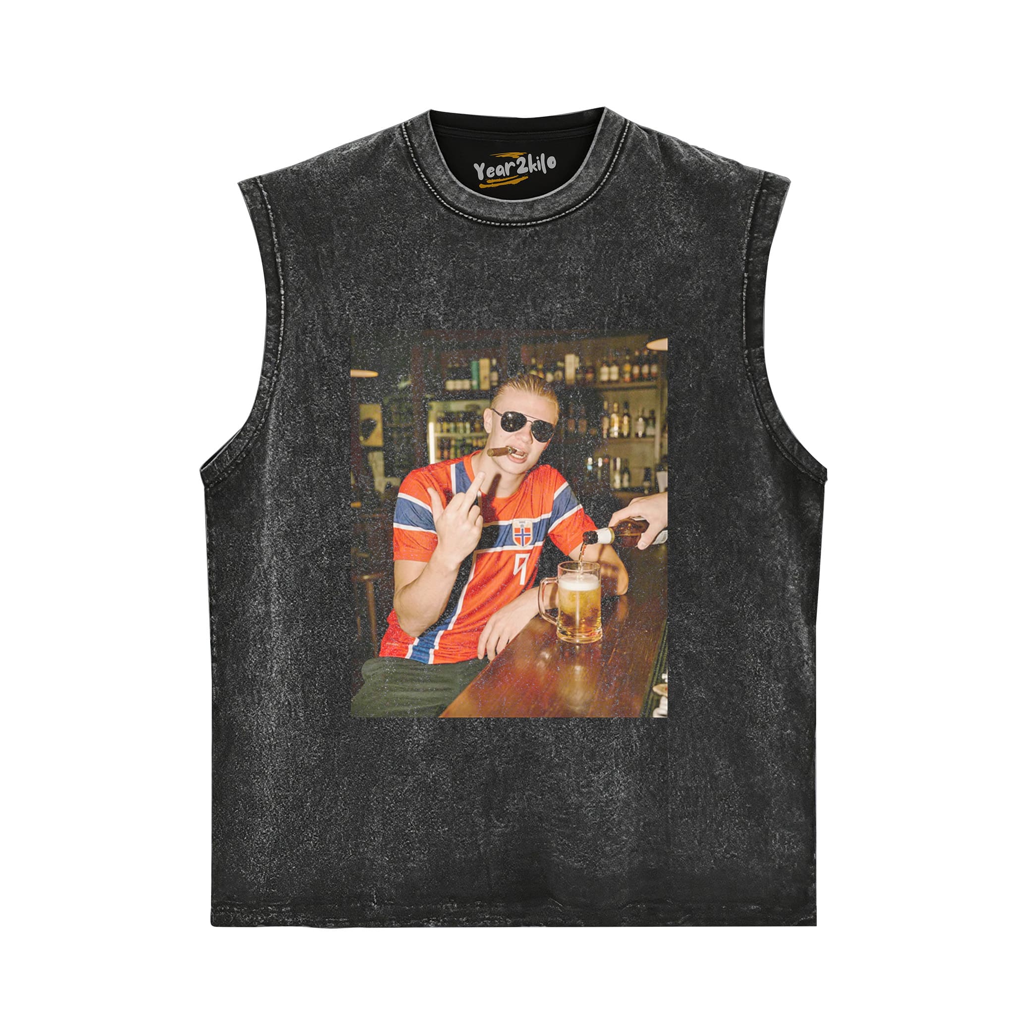 ERLING HAALAND NORWAY FUNNY VINTAGE V2 TANK TOP & TEE & LONG SLEEVE & LAYERED LS & HOODIE