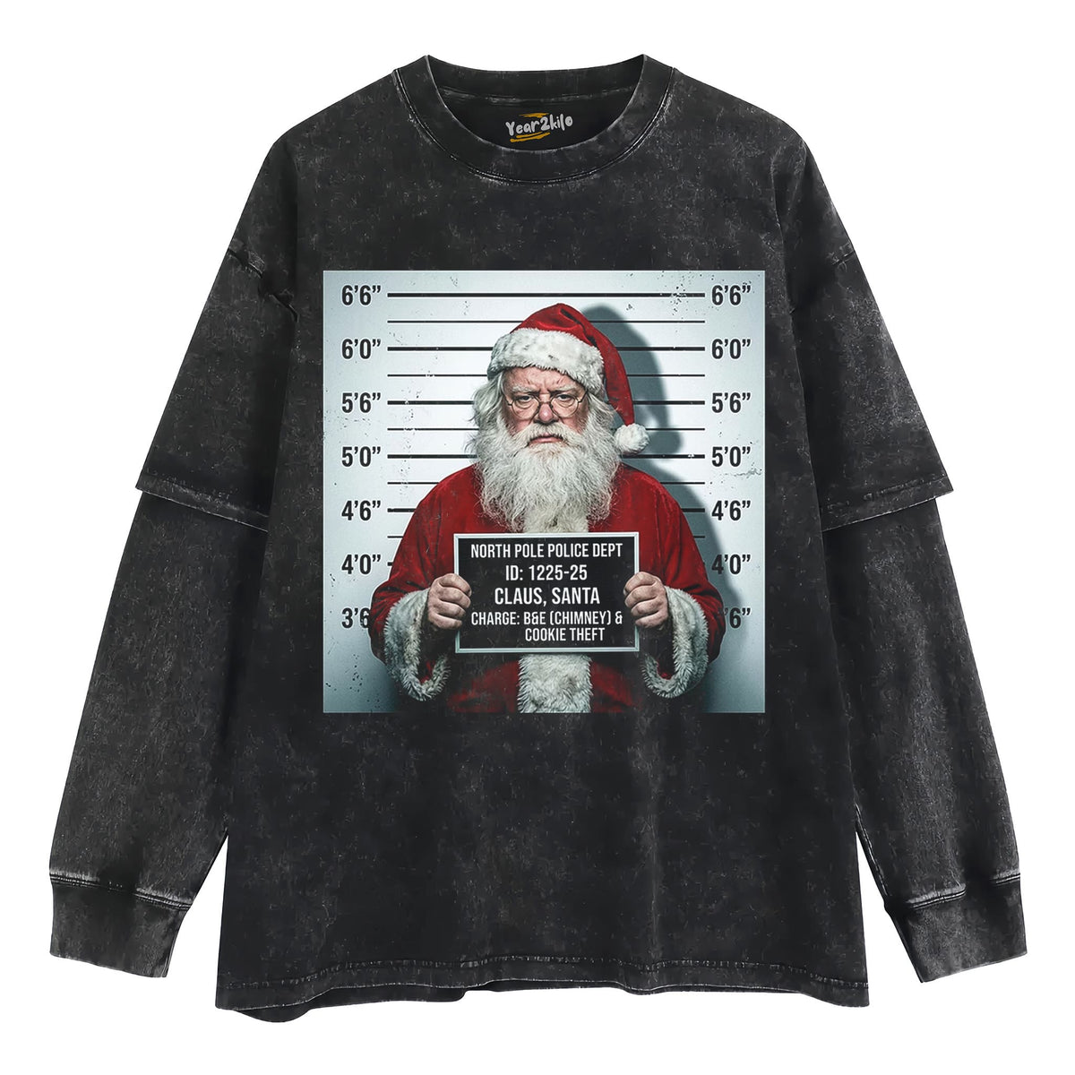 FUNNY CHRISTMAS ARRESTED SANTA TANK TOP & TEE & LONG SLEEVE & LAYERED LS & HOODIE