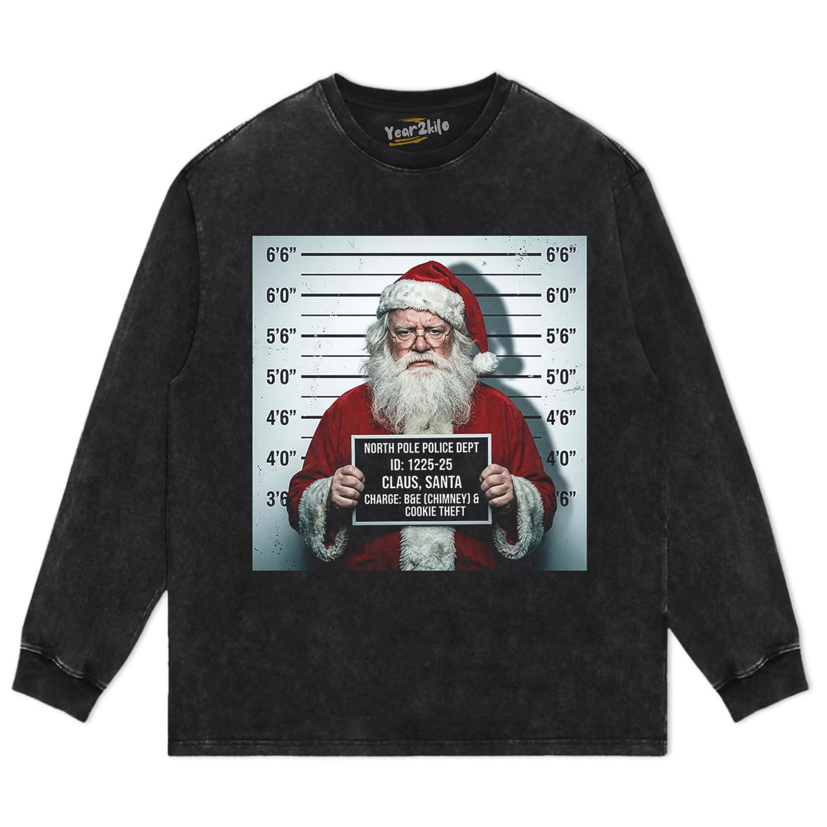 FUNNY CHRISTMAS ARRESTED SANTA TANK TOP & TEE & LONG SLEEVE & LAYERED LS & HOODIE