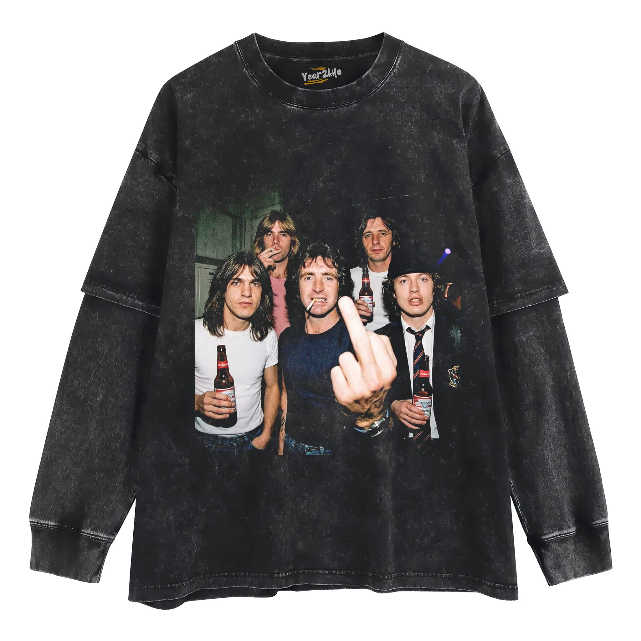 FUNNY ACDC V2 VINTAGE TANK TOP & TEE & LONG SLEEVE & LAYERED LS & HOODIE