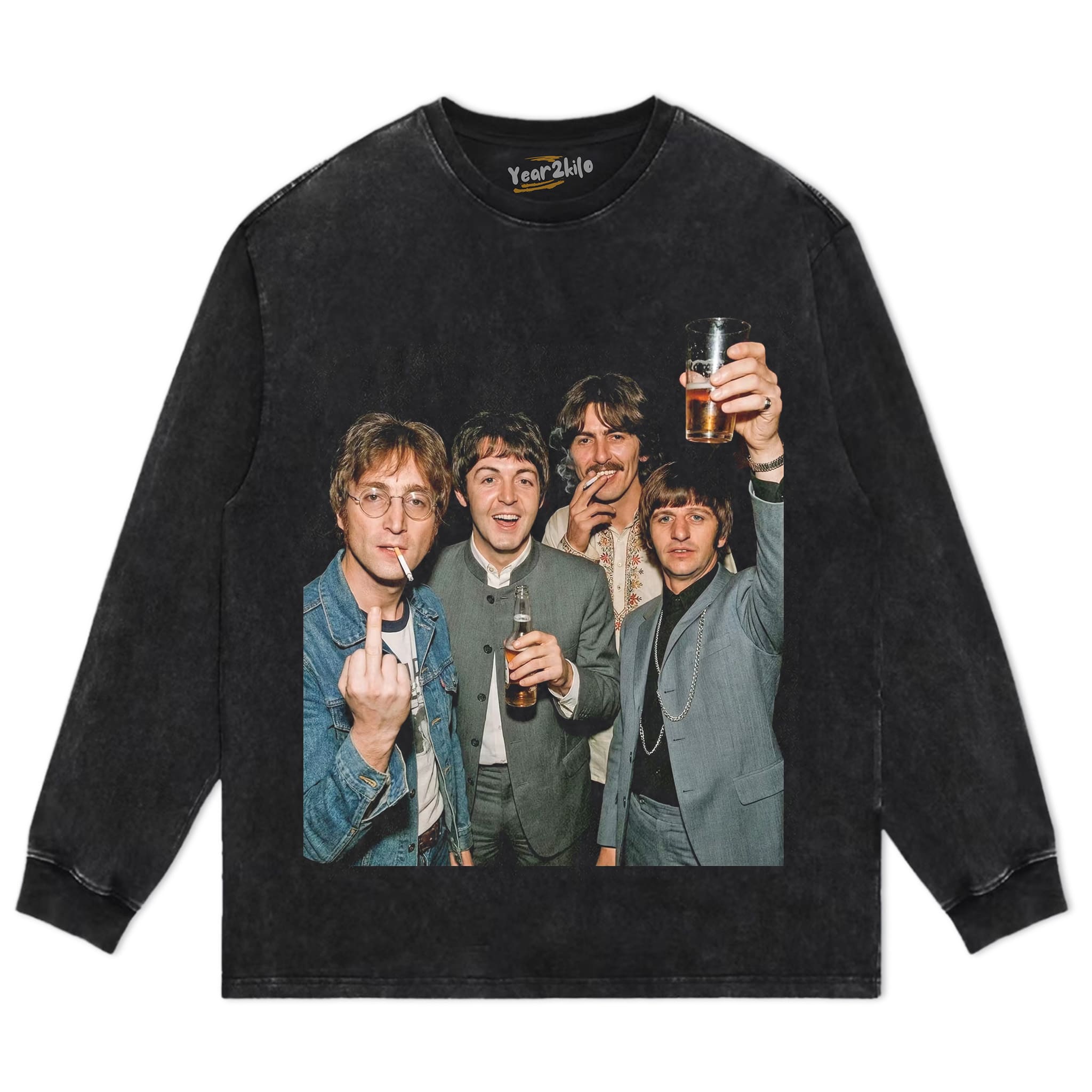 FUNNY THE BEATLES VINTAGE V1 TANK TOP & TEE & LONG SLEEVE & LAYERED LS & HOODIE