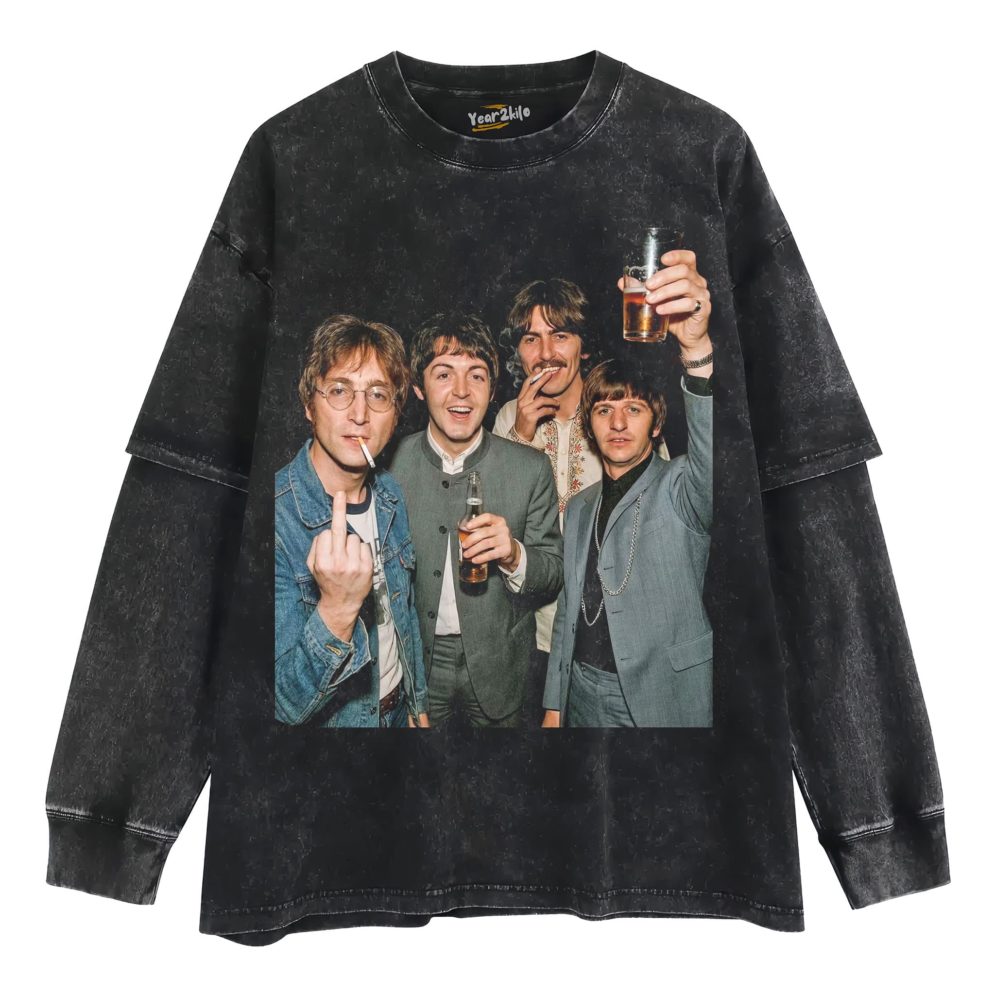 FUNNY THE BEATLES VINTAGE V1 TANK TOP & TEE & LONG SLEEVE & LAYERED LS & HOODIE