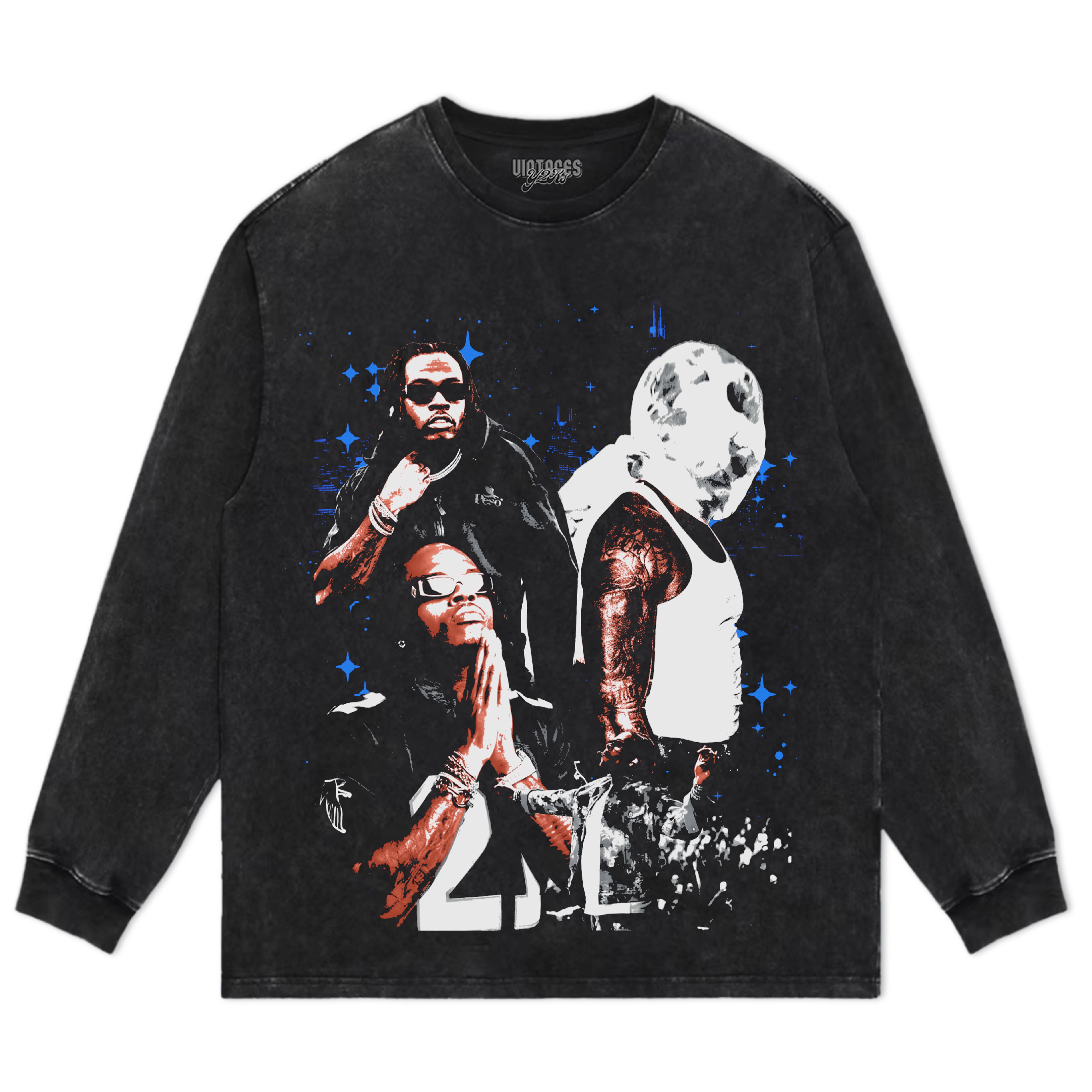 GUNNA ONE OF WUN GLOBE VINTAGE TANK TOP & TEE & LONG SLEEVE & LAYERED LS & HOODIE