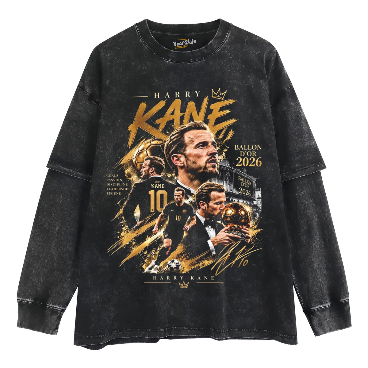 HARRY KANE BALLON D'OR V2 TANK TOP & TEE & LONG SLEEVE & LAYERED LS & HOODIE