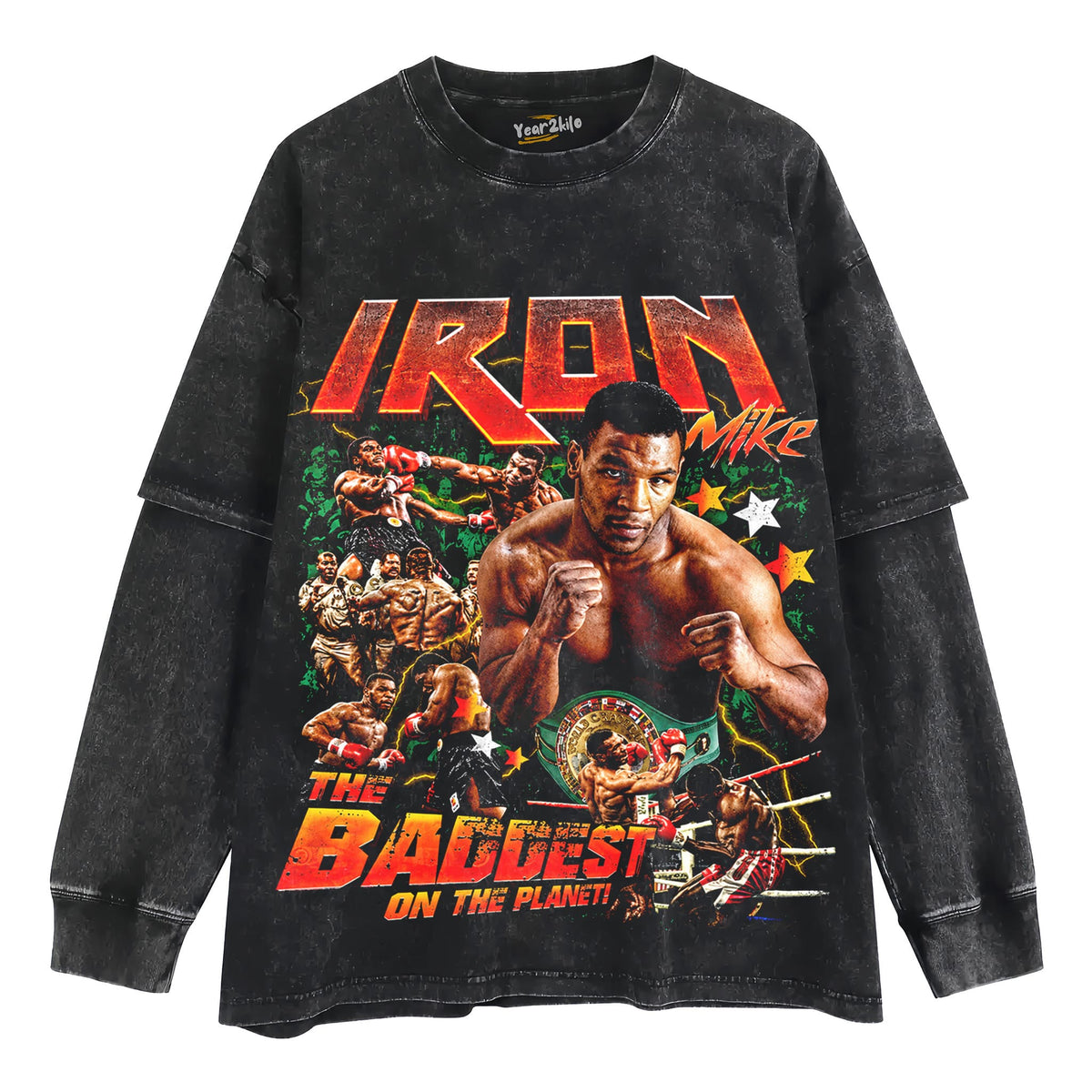 IRON MIKE TYSON BADDEST MAN TANK TOP & TEE & LONG SLEEVE & LAYERED LS & HOODIE
