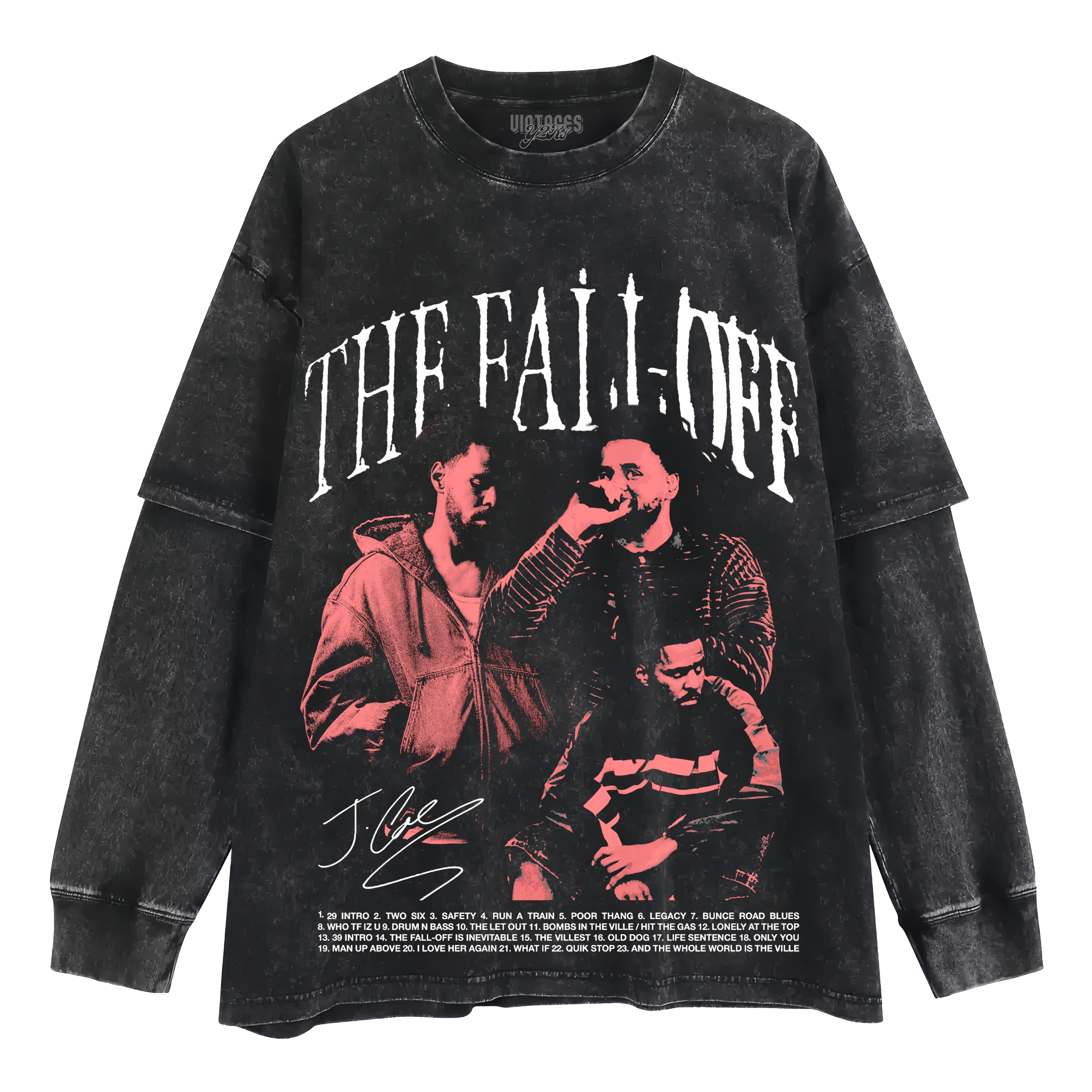 J. COLE THE FALL OFF ALBUM LAYERED LONG SLEEVE