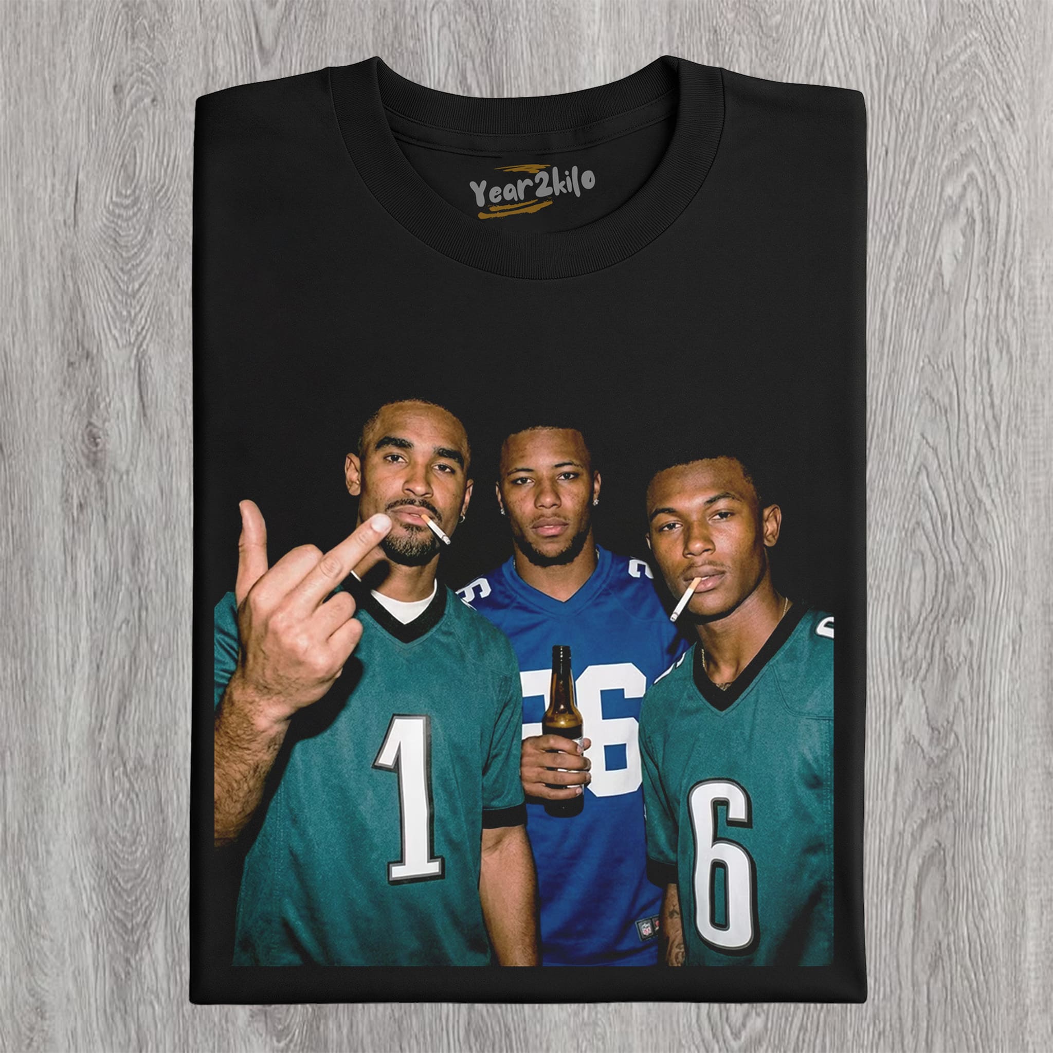 JALEN HURTS & SAQUON BARKLEY & DEVONTA SMITH FOOTBALL V1 TANK TOP & TEE & LONG SLEEVE & LAYERED LS & HOODIE