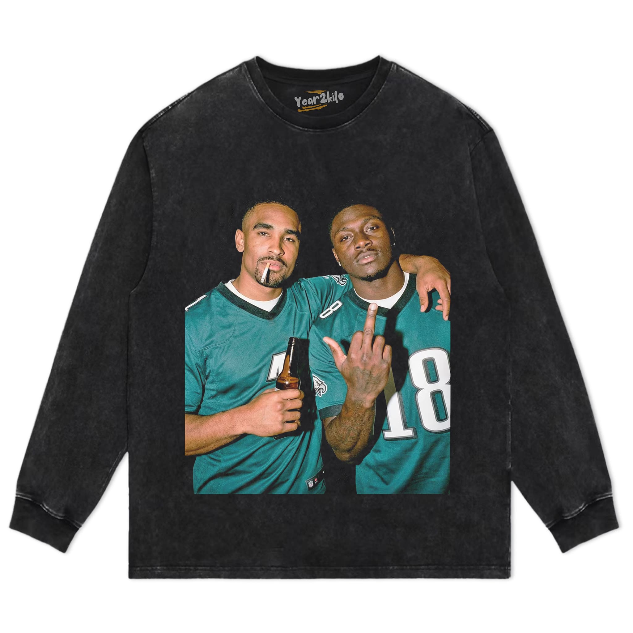 JALEN HURTS & A.J. BROWN FOOTBALL TANK TOP & TEE & LONG SLEEVE & LAYERED LS & HOODIE