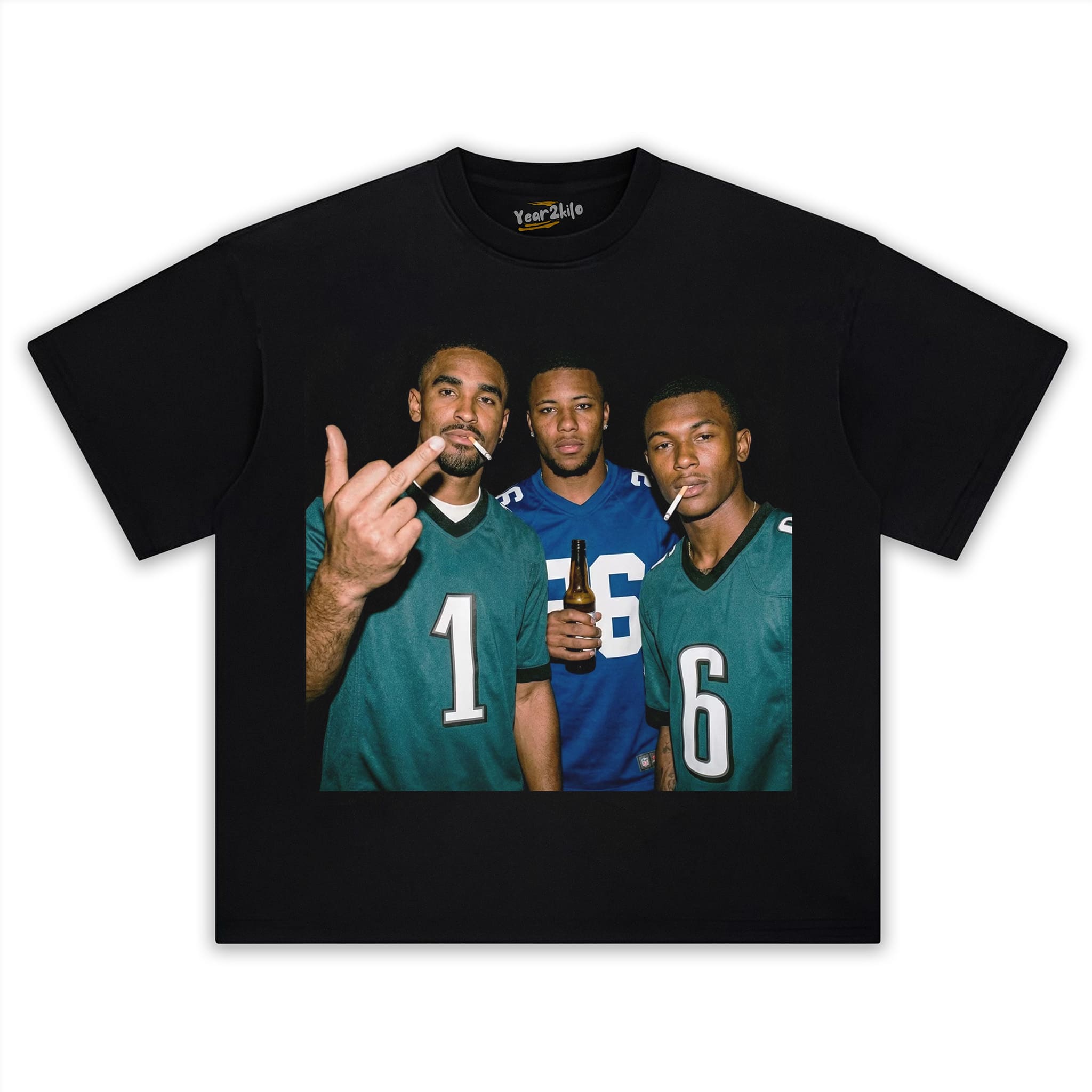 JALEN HURTS & SAQUON BARKLEY & DEVONTA SMITH FOOTBALL V1 TANK TOP & TEE & LONG SLEEVE & LAYERED LS & HOODIE