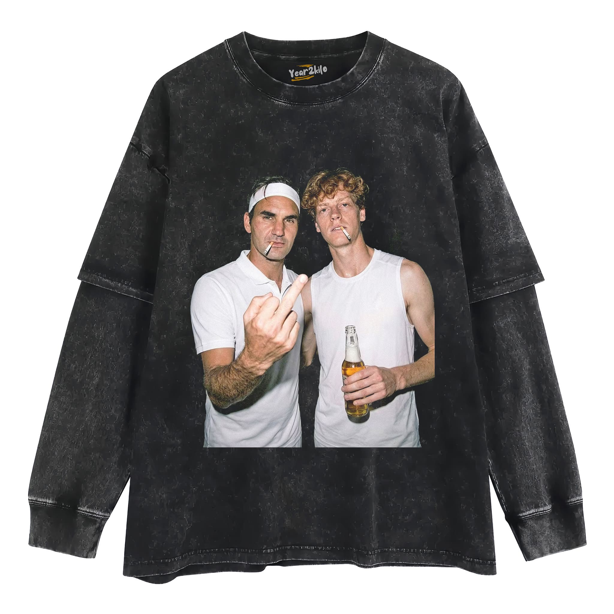 JANNIK SINNER & ROGER FEDERER 2026 VINTAGE TANK TOP & TEE & LONG SLEEVE & LAYERED LS & HOODIE
