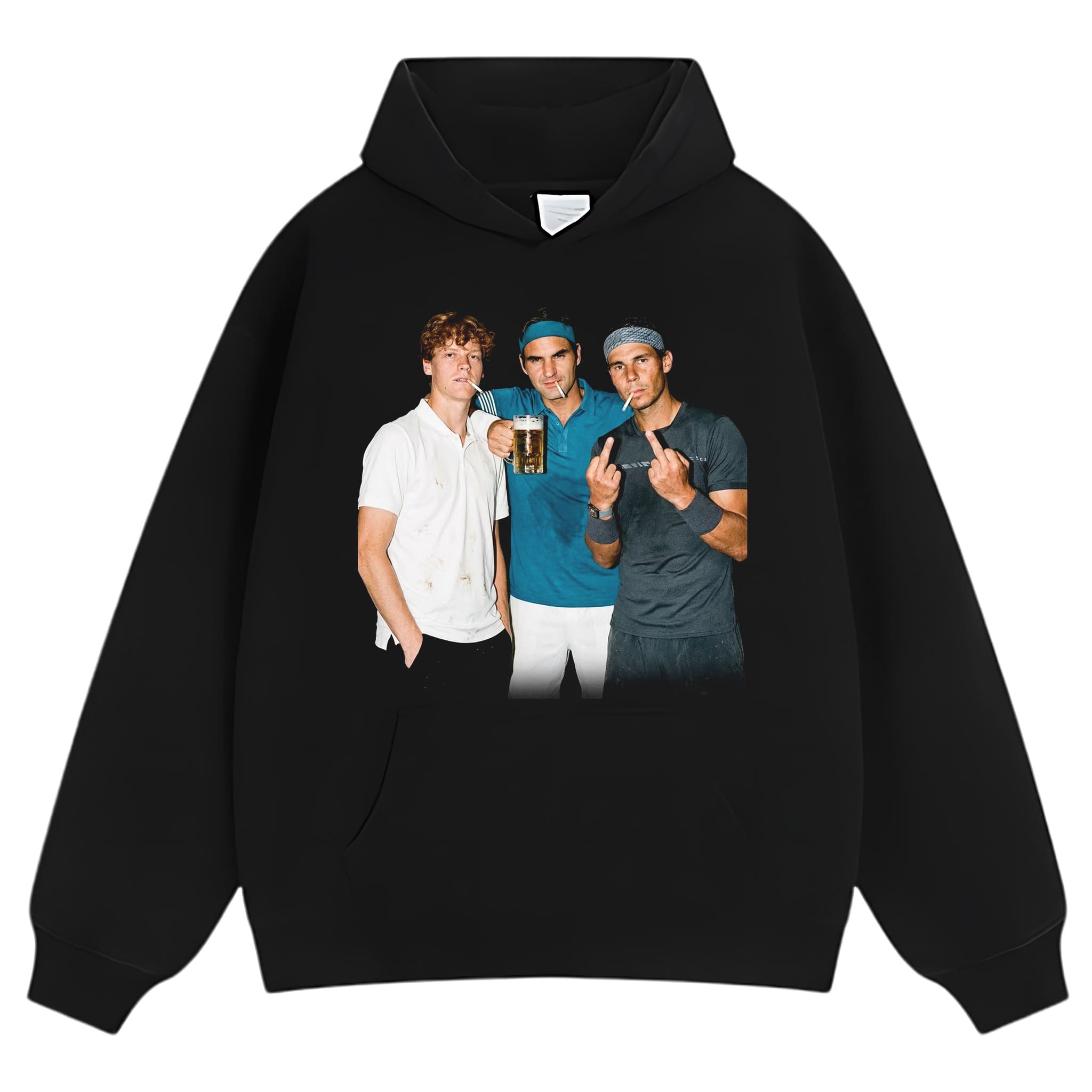JANNIK SINNER & ROGER FEDERER & RAFAEL NADAL TENNIS LEGEND GRAPHIC TANK TOP & TEE & LONG SLEEVE & LAYERED LS & HOODIE
