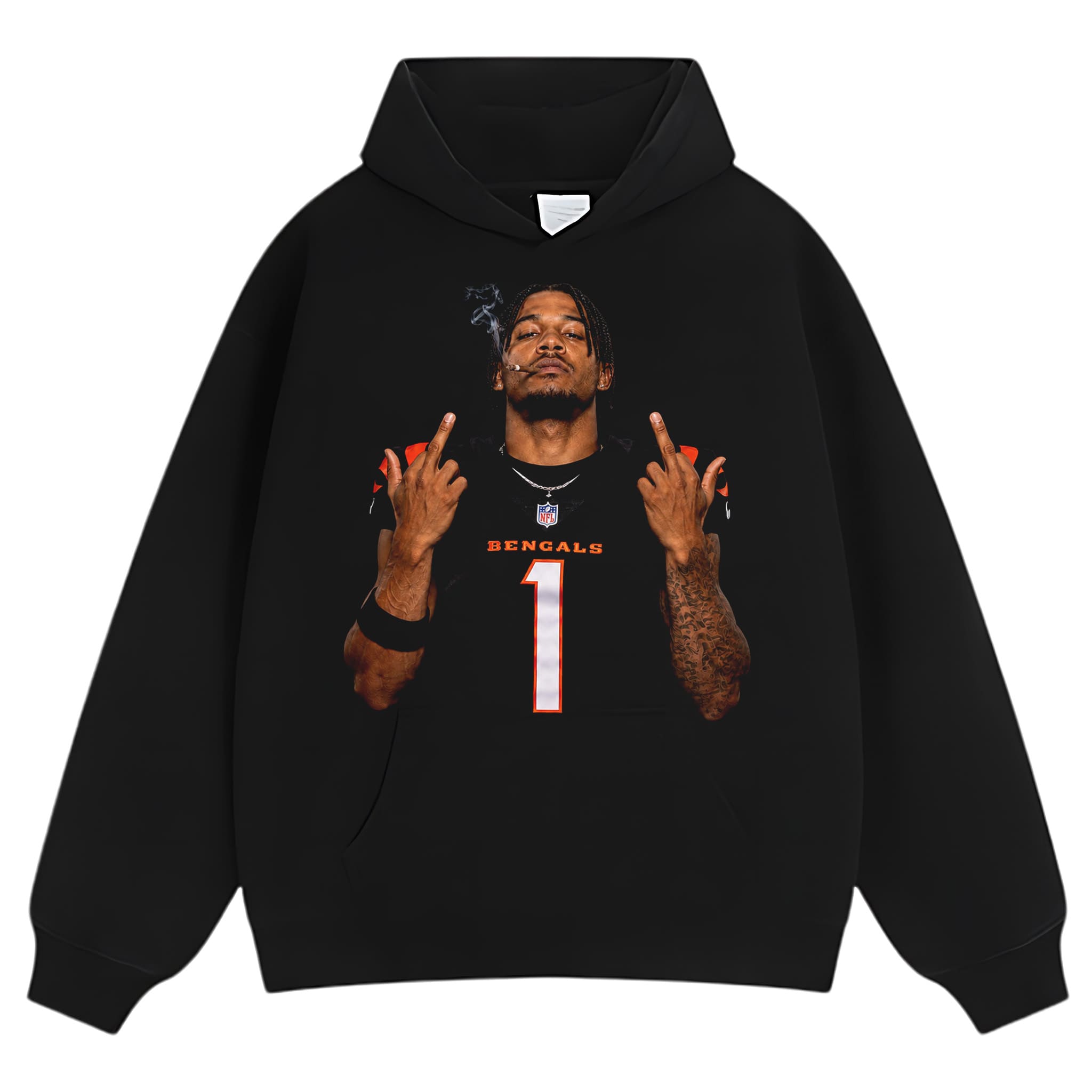 JA’MARR CHASE MIDDLE FINGER TANK TOP & TEE & LONG SLEEVE & LAYERED LS & HOODIE