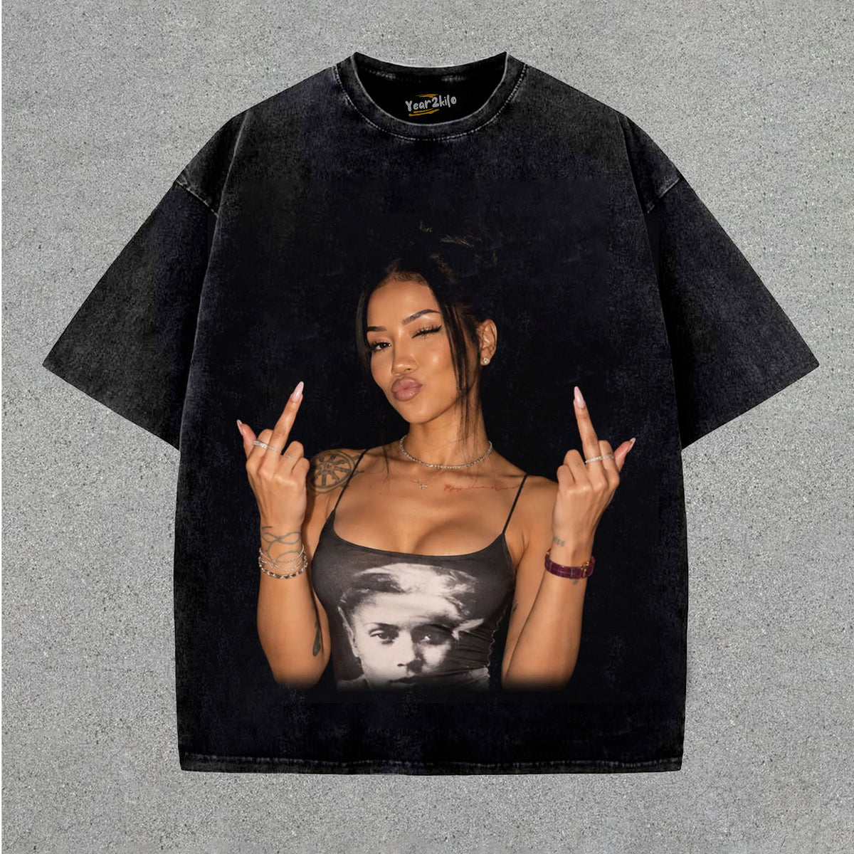JHENÉ AIKO - MIDDLE FINGER V2 TANK TOP & TEE & LONG SLEEVE & LAYERED LS & HOODIE
