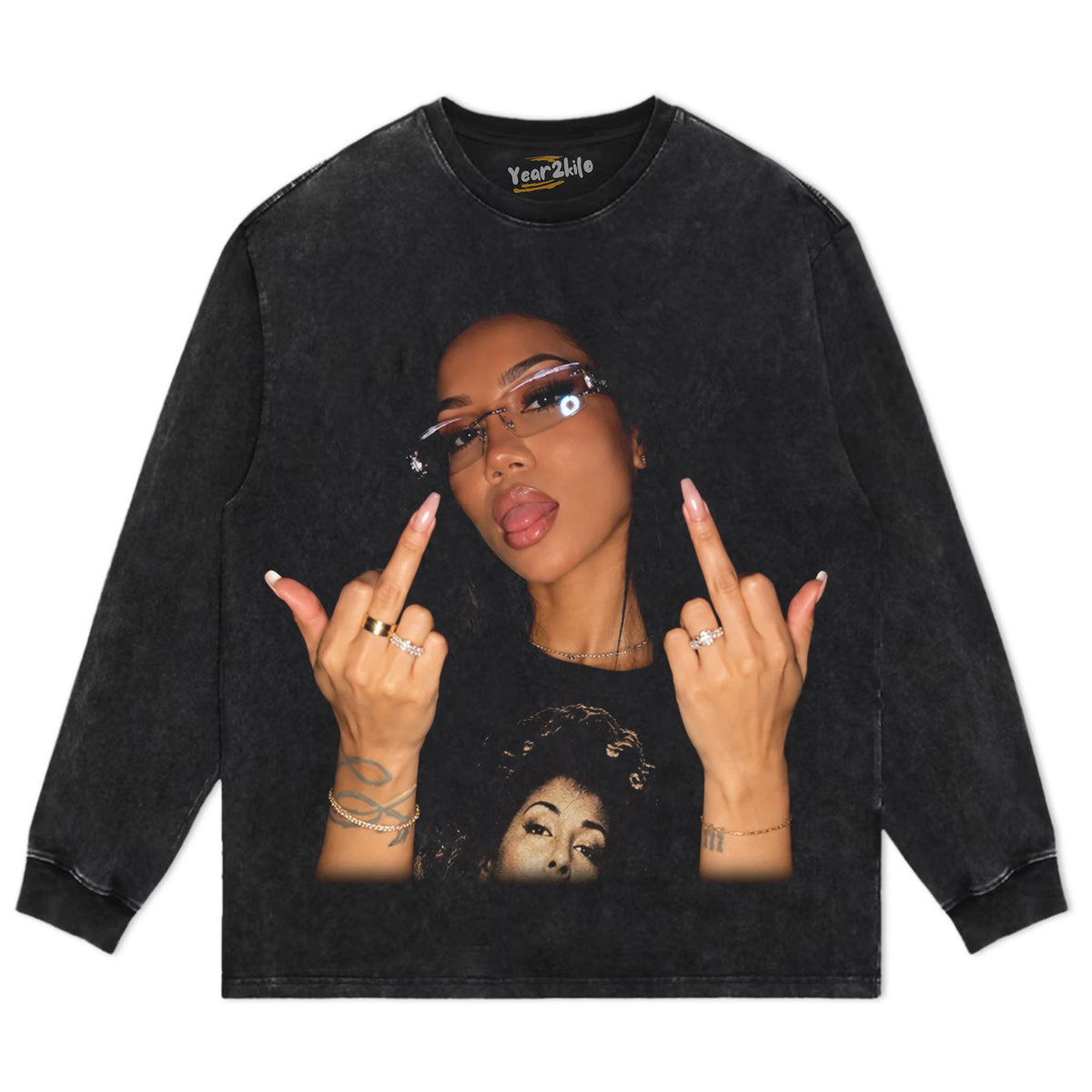 JHENÉ AIKO - MIDDLE FINGER V3 TANK TOP & TEE & LONG SLEEVE & LAYERED LS & HOODIE