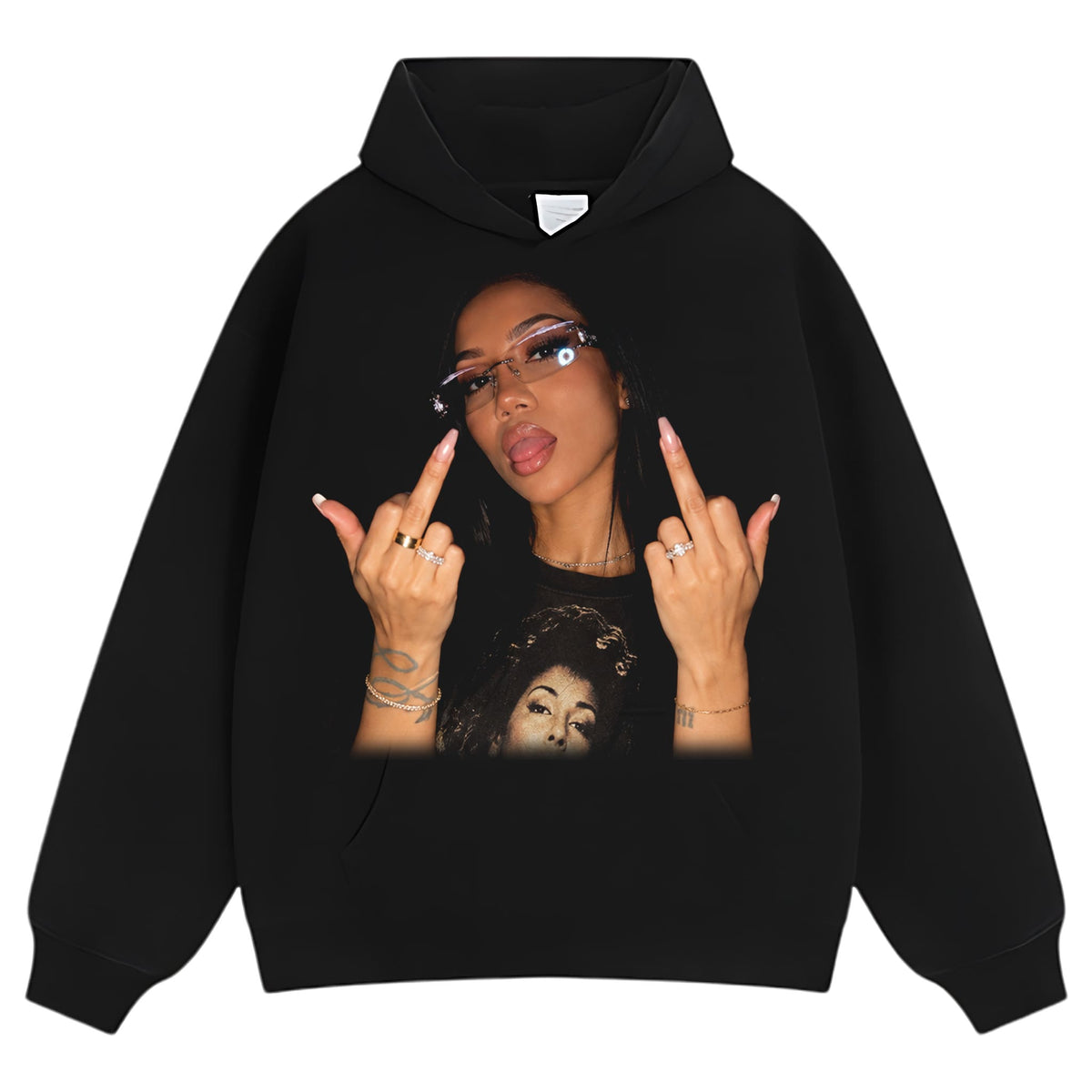 JHENÉ AIKO - MIDDLE FINGER V3 TANK TOP & TEE & LONG SLEEVE & LAYERED LS & HOODIE