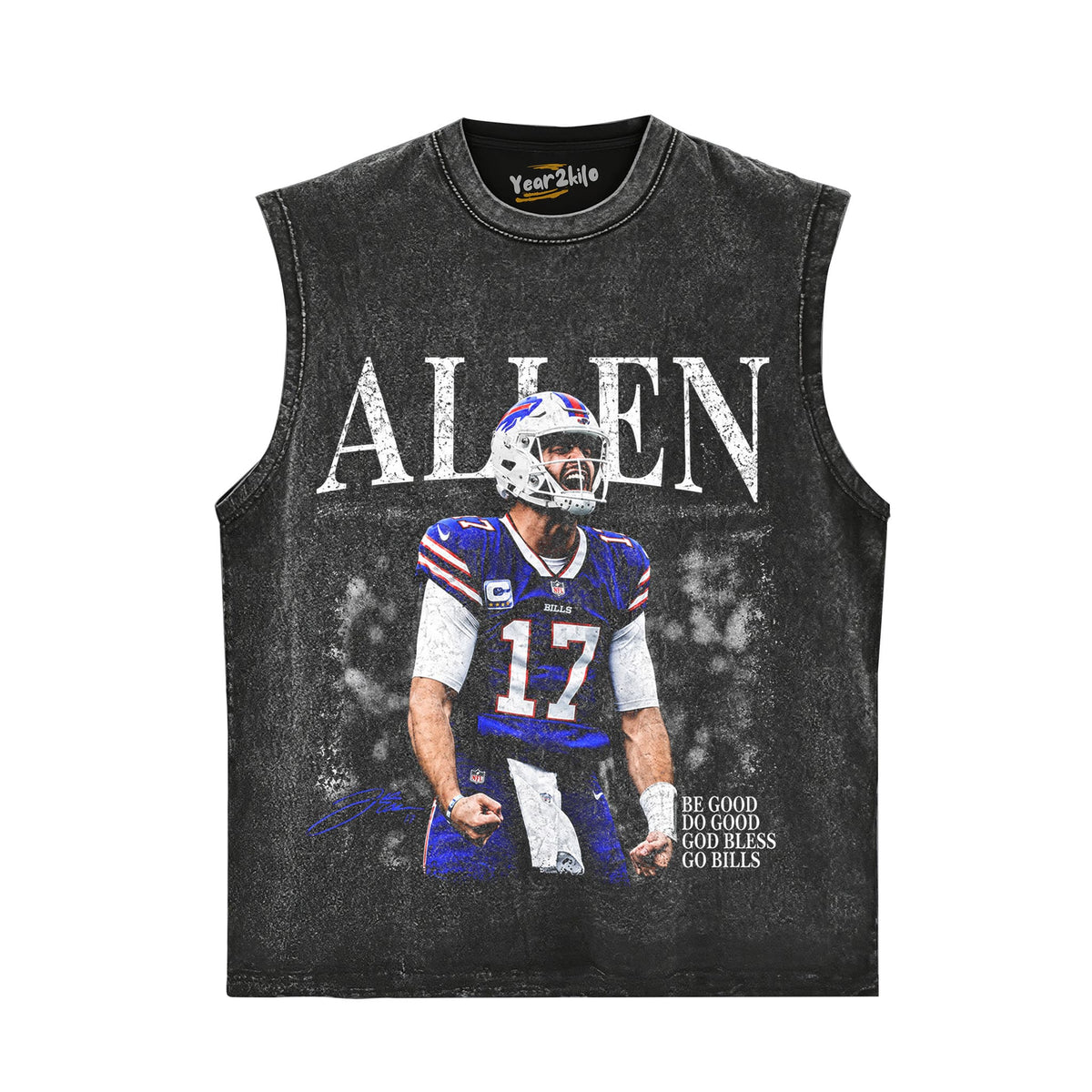 JOSH ALLEN - BUFFALO BILLS #17 TANK TOP & TEE & LONG SLEEVE & LAYERED LS & HOODIE