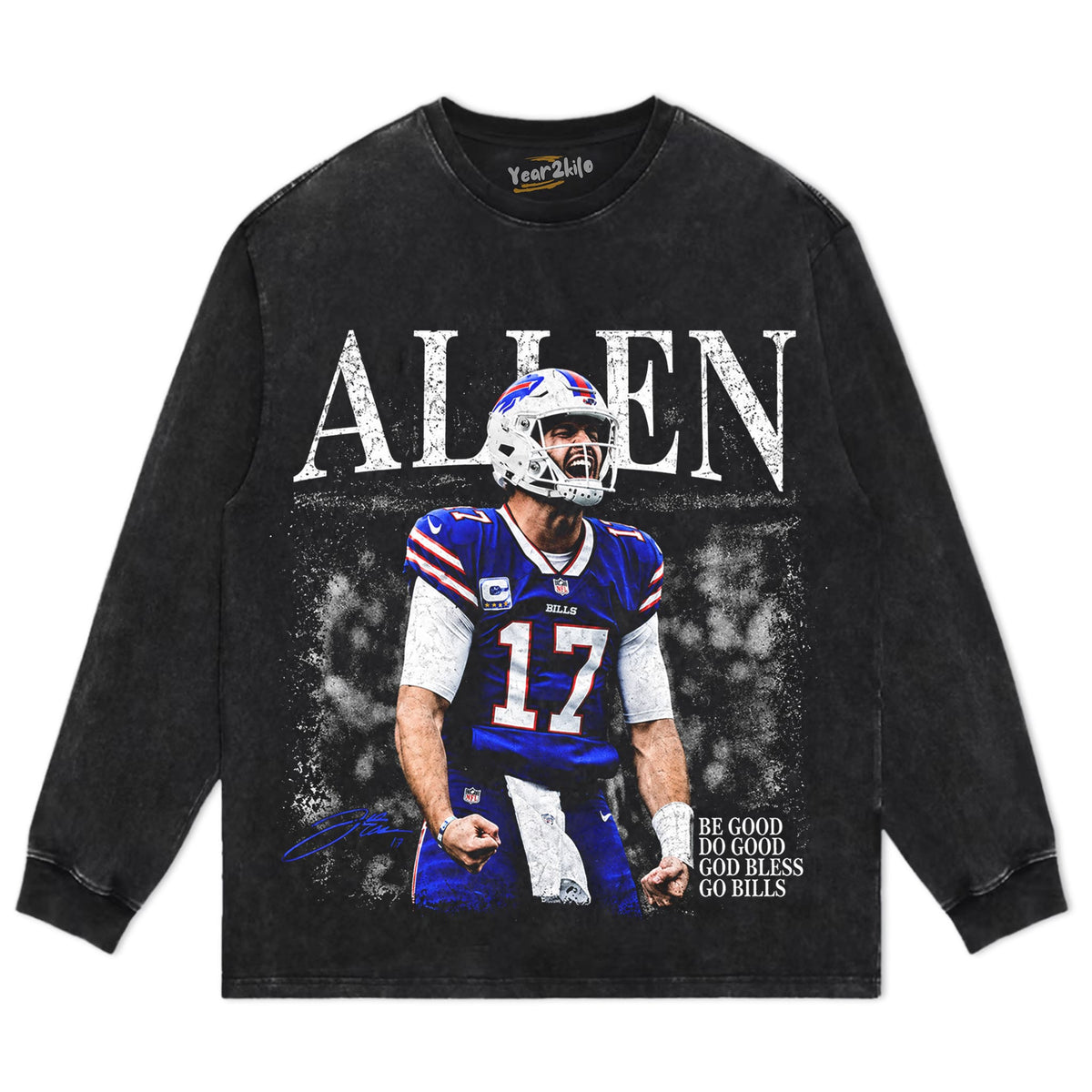 JOSH ALLEN - BUFFALO BILLS #17 TANK TOP & TEE & LONG SLEEVE & LAYERED LS & HOODIE