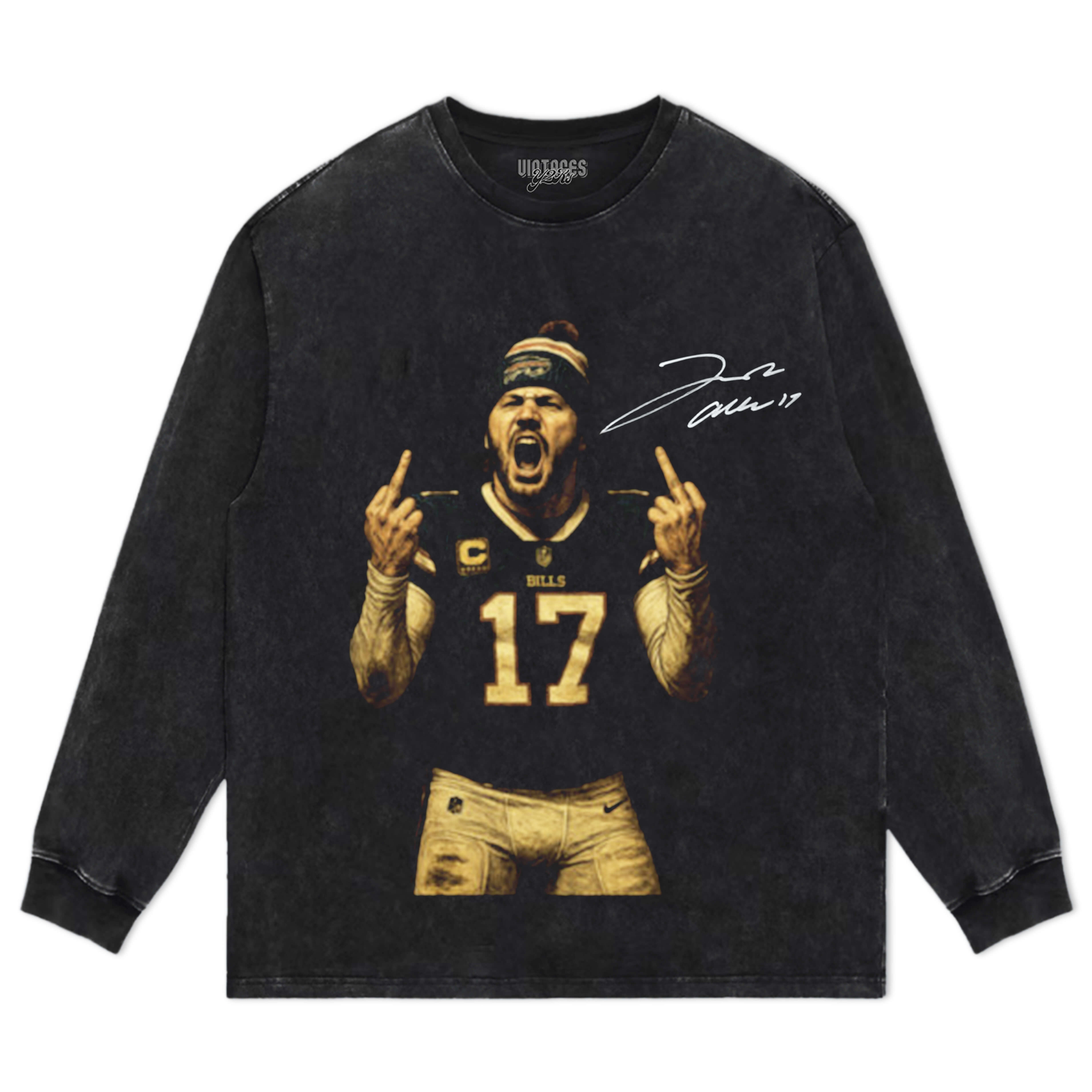 JOSH ALLEN FLIPPING BOTH MIDDLE FINGERS TEE & LS & HOODIE