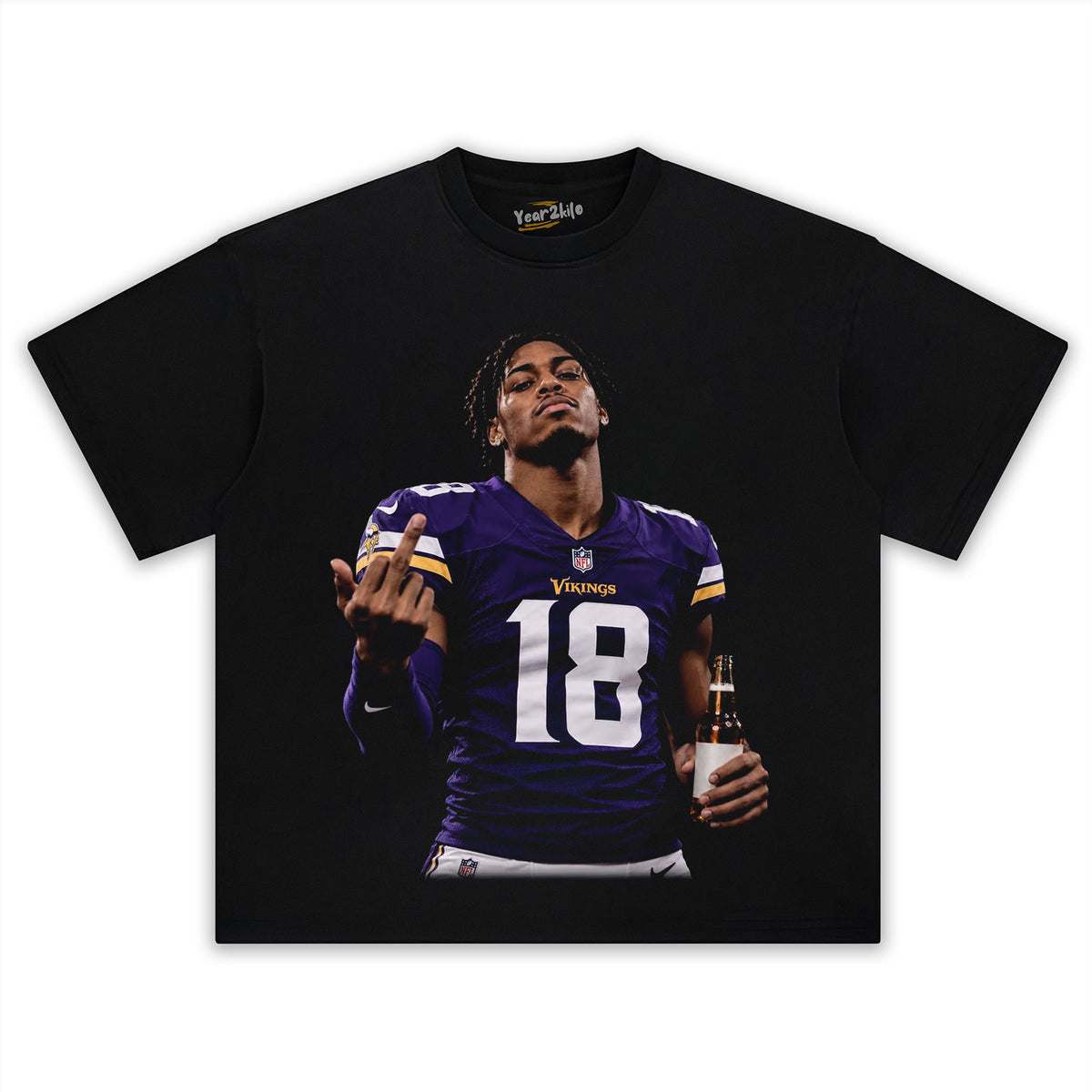 JUSTIN JEFFERSON - MIDDLE FINGER TANK TOP & TEE & LONG SLEEVE & LAYERED LS & HOODIE