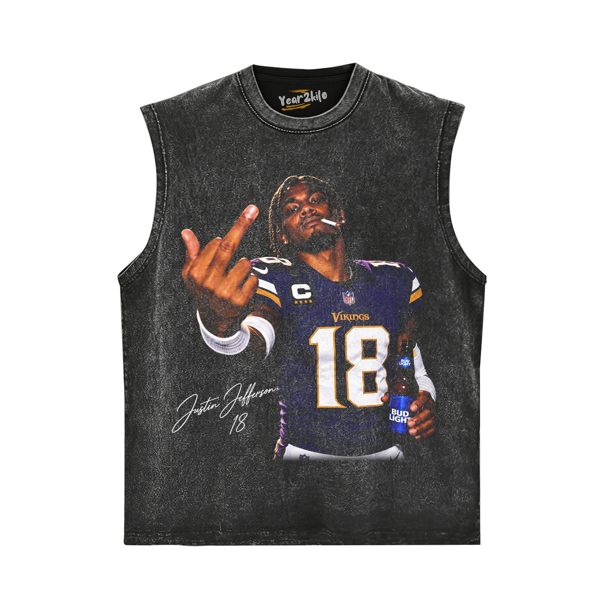 JUSTIN JEFFERSON 18 TANK TOP & TEE & LONG SLEEVE & LAYERED LS & HOODIE